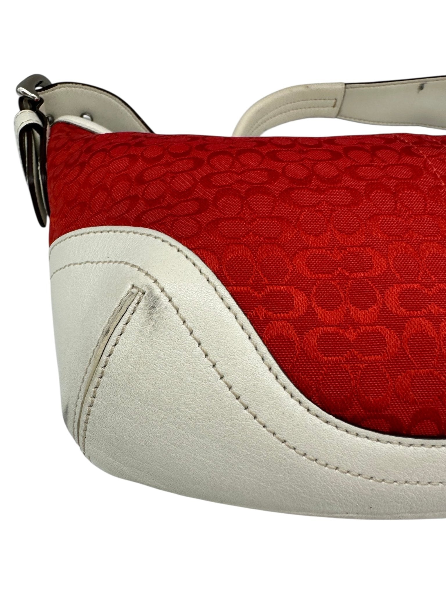 Vintage Coach Red Monogram 6451 Croissant Mini Shoulder Bag - Thanks it's Vintage