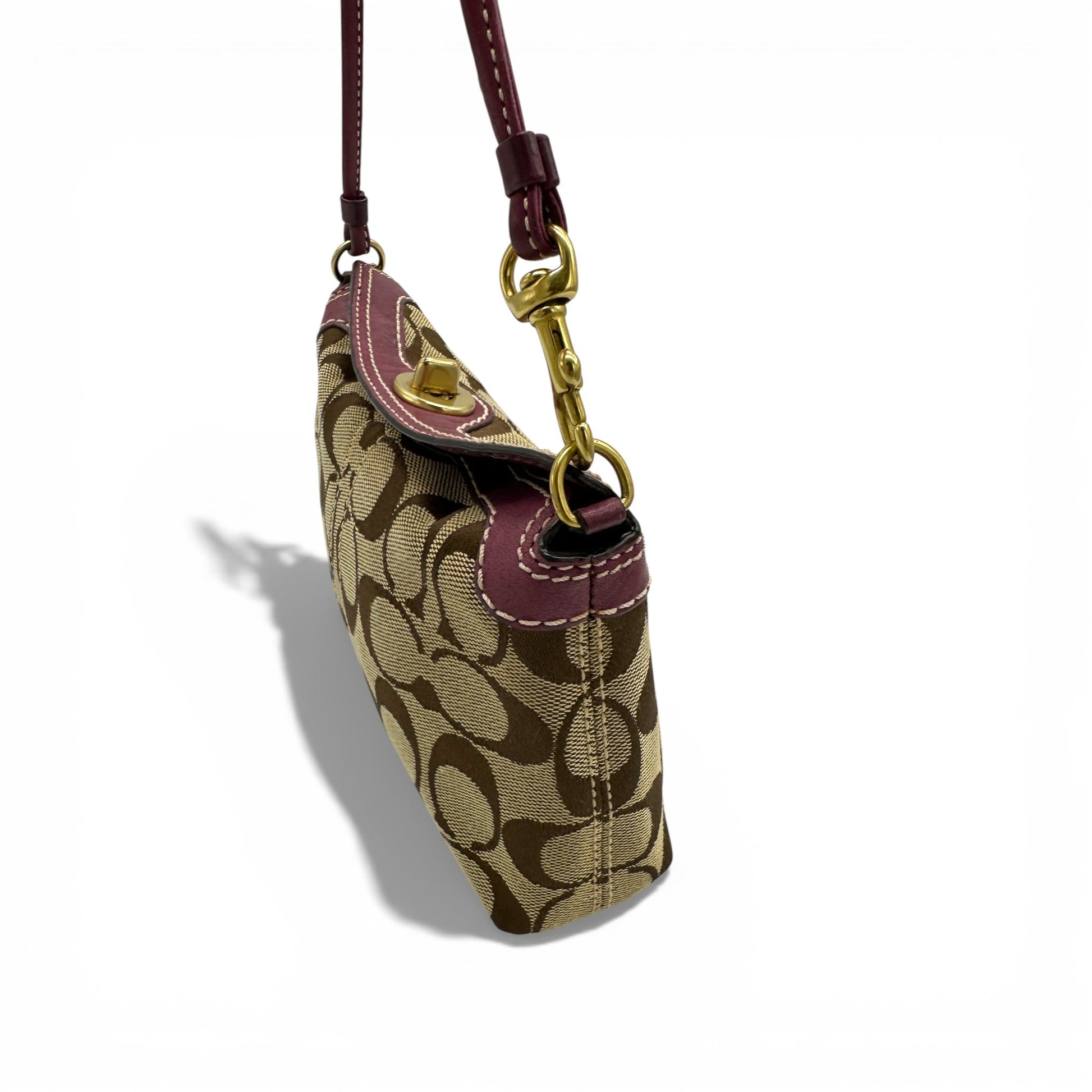 Vintage Coach Signature Monogram Turnlock Mini Handbag - Thanks it's Vintage