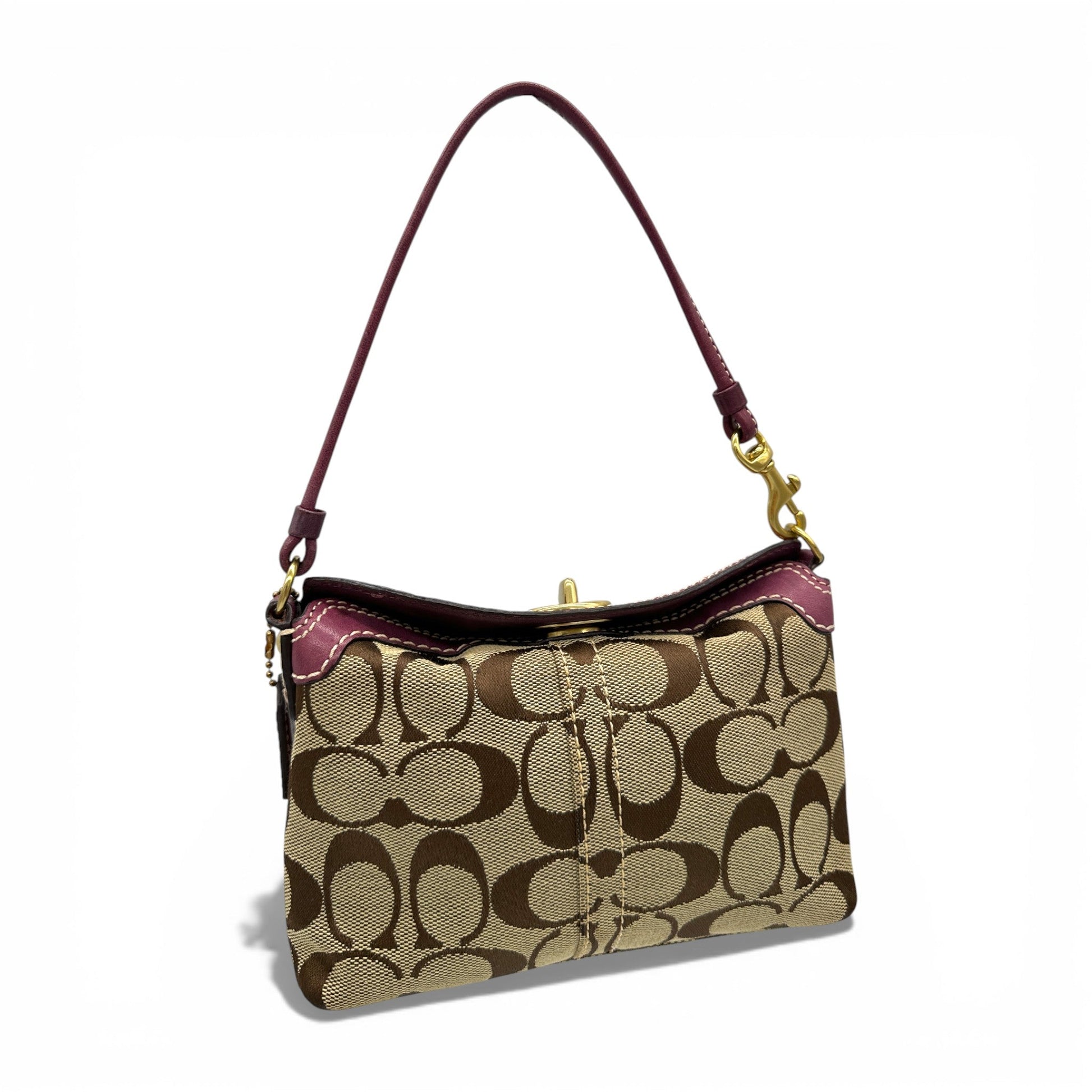 Vintage Coach Signature Monogram Turnlock Mini Handbag - Thanks it's Vintage