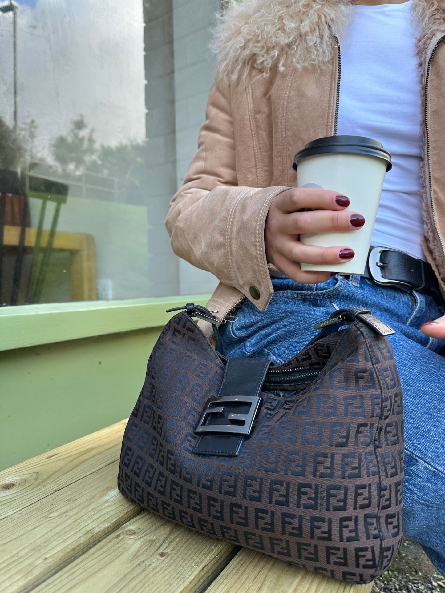 Vintage Fendi Baguette Shoulder Bag Zucchino Monogram - Thanks it's Vintage