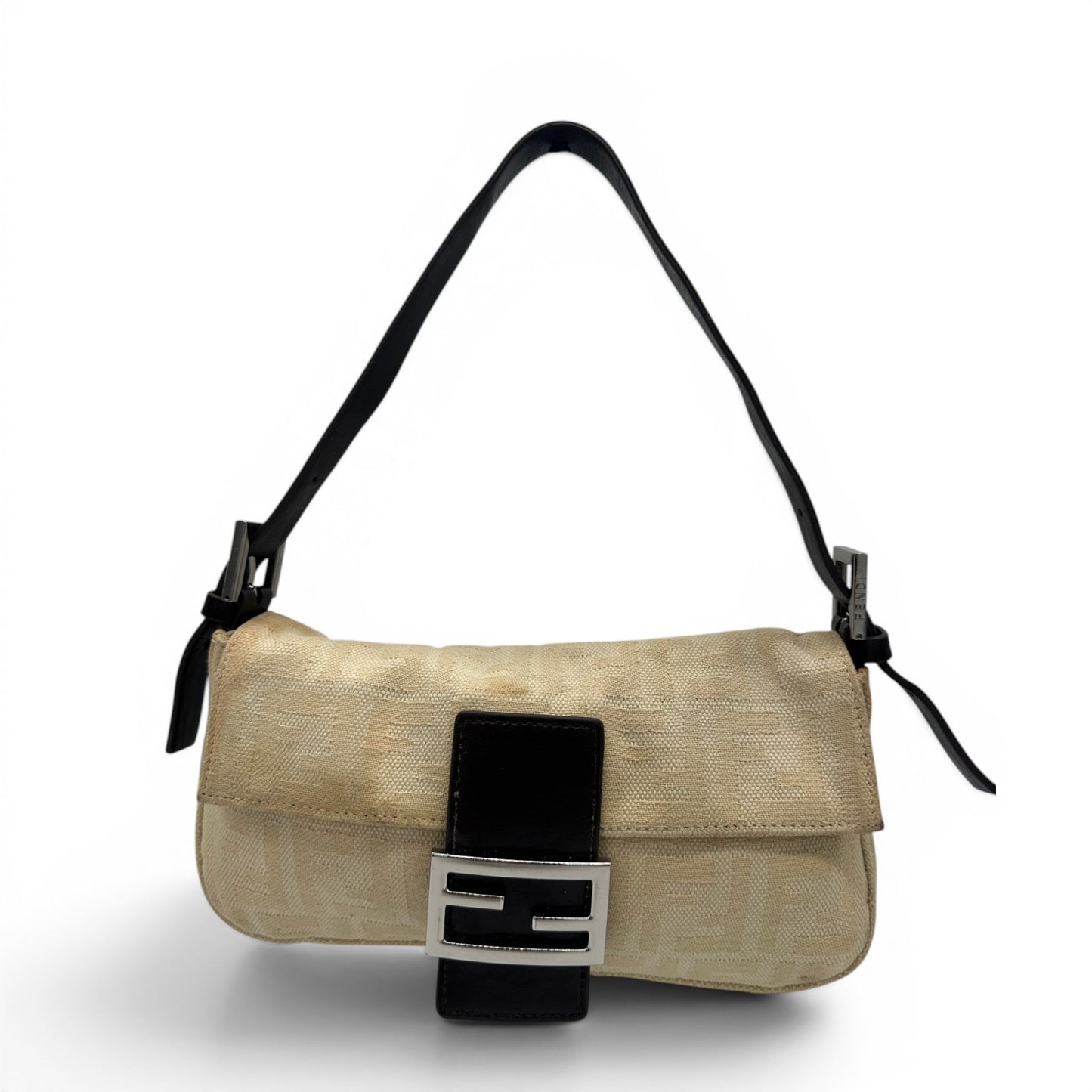 Vintage Fendi Baguette Zucca Flap Shoulder Bag - Thanks it's Vintage