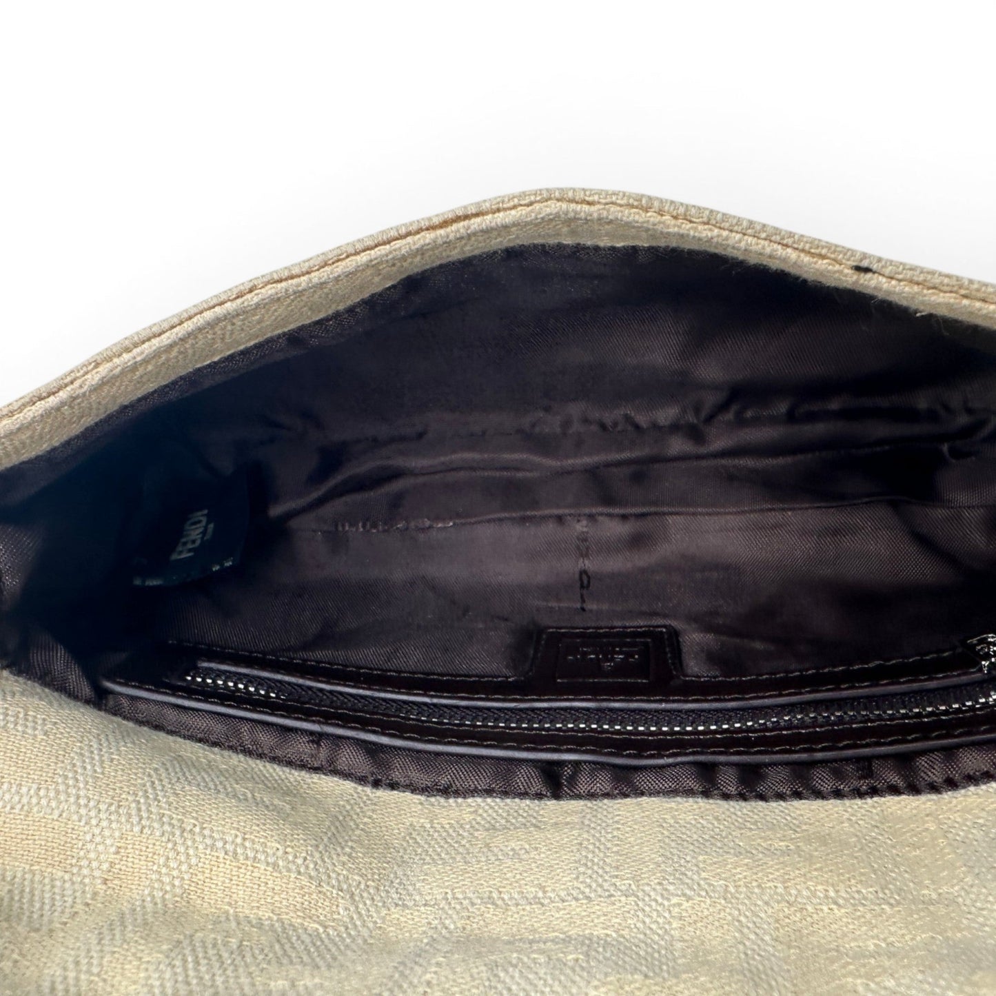 Vintage Fendi Baguette Zucca Flap Shoulder Bag - Thanks it's Vintage