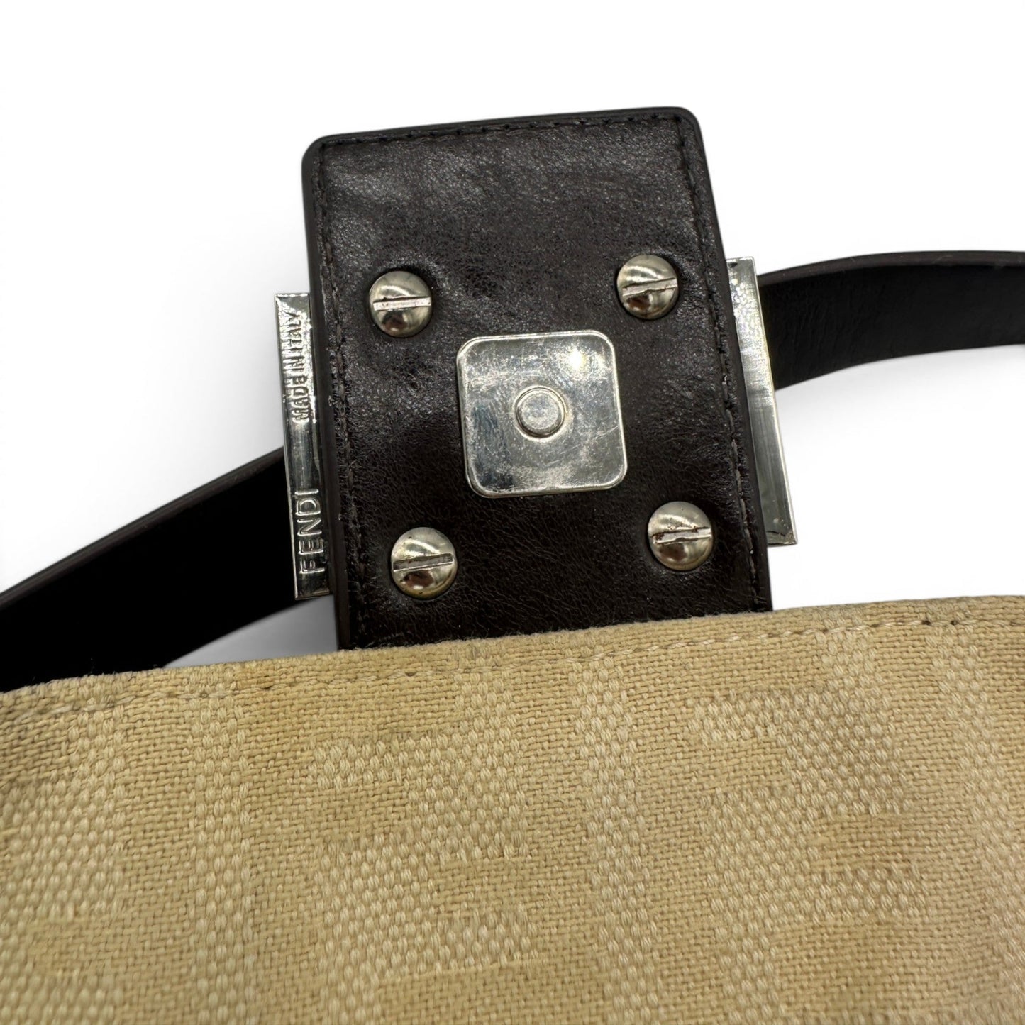 Vintage Fendi Baguette Zucca Flap Shoulder Bag - Thanks it's Vintage