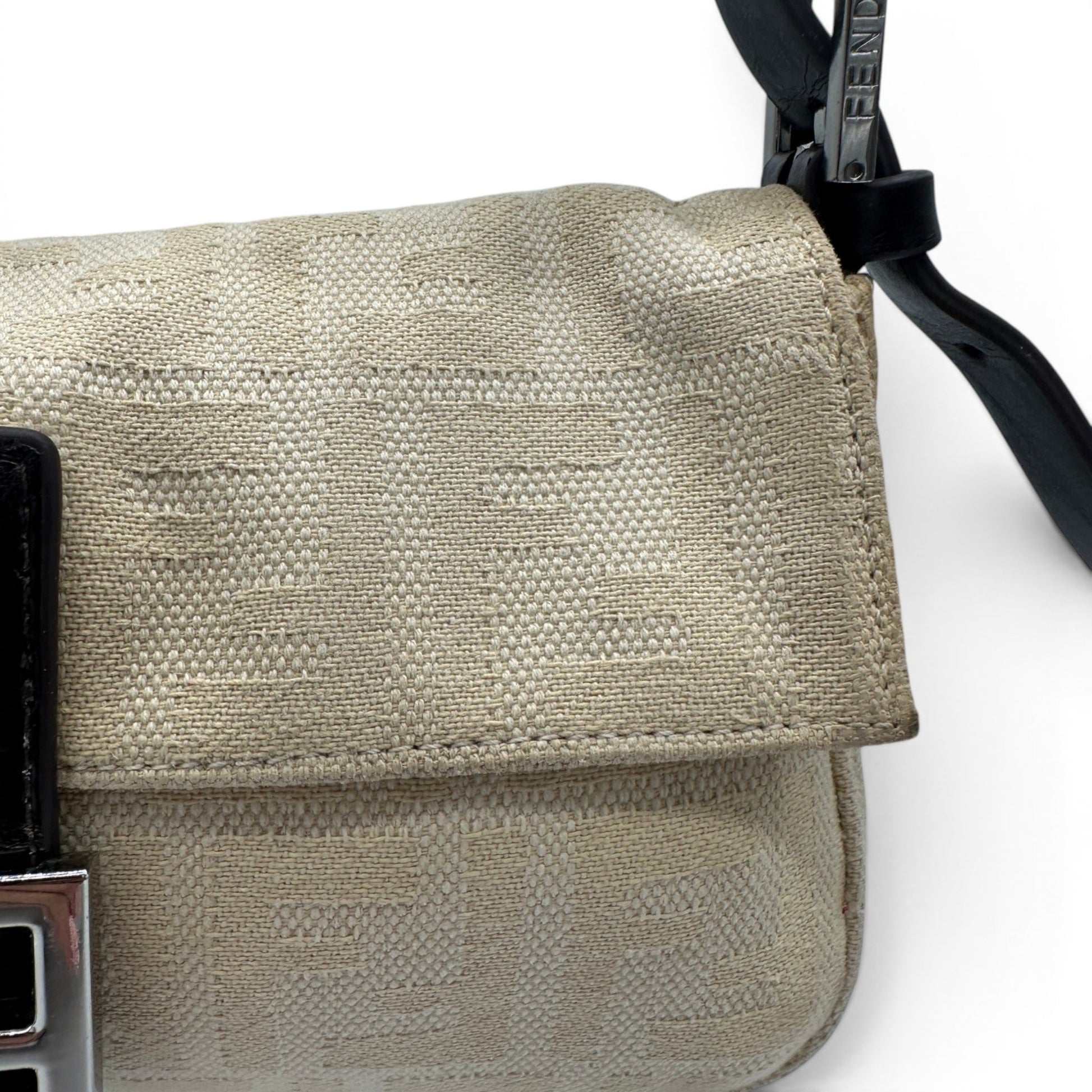 Vintage Fendi Baguette Zucca Flap Shoulder Bag - Thanks it's Vintage