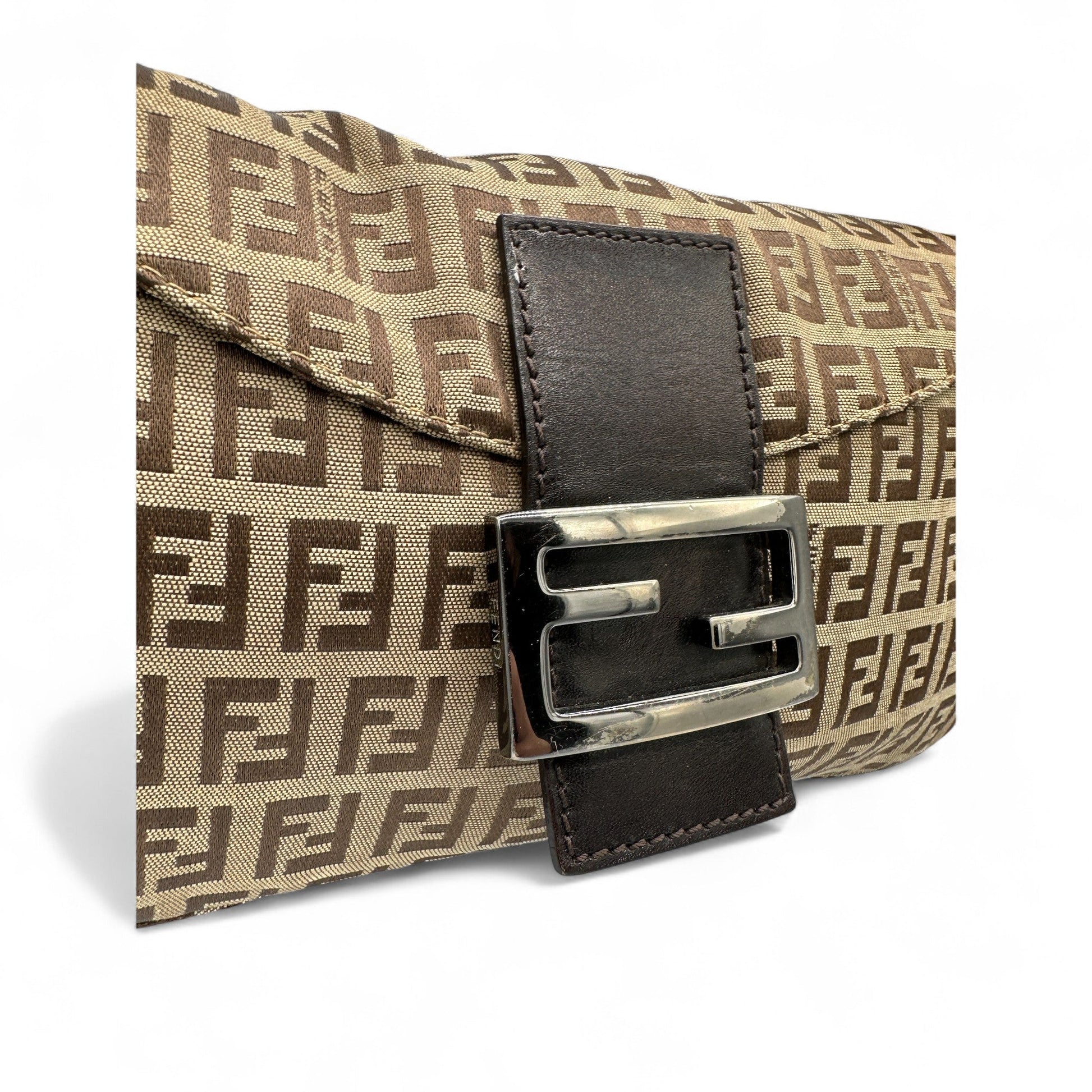 Vintage Fendi Baguette Zucchino Flap Shoulder Bag - Thanks it's Vintage