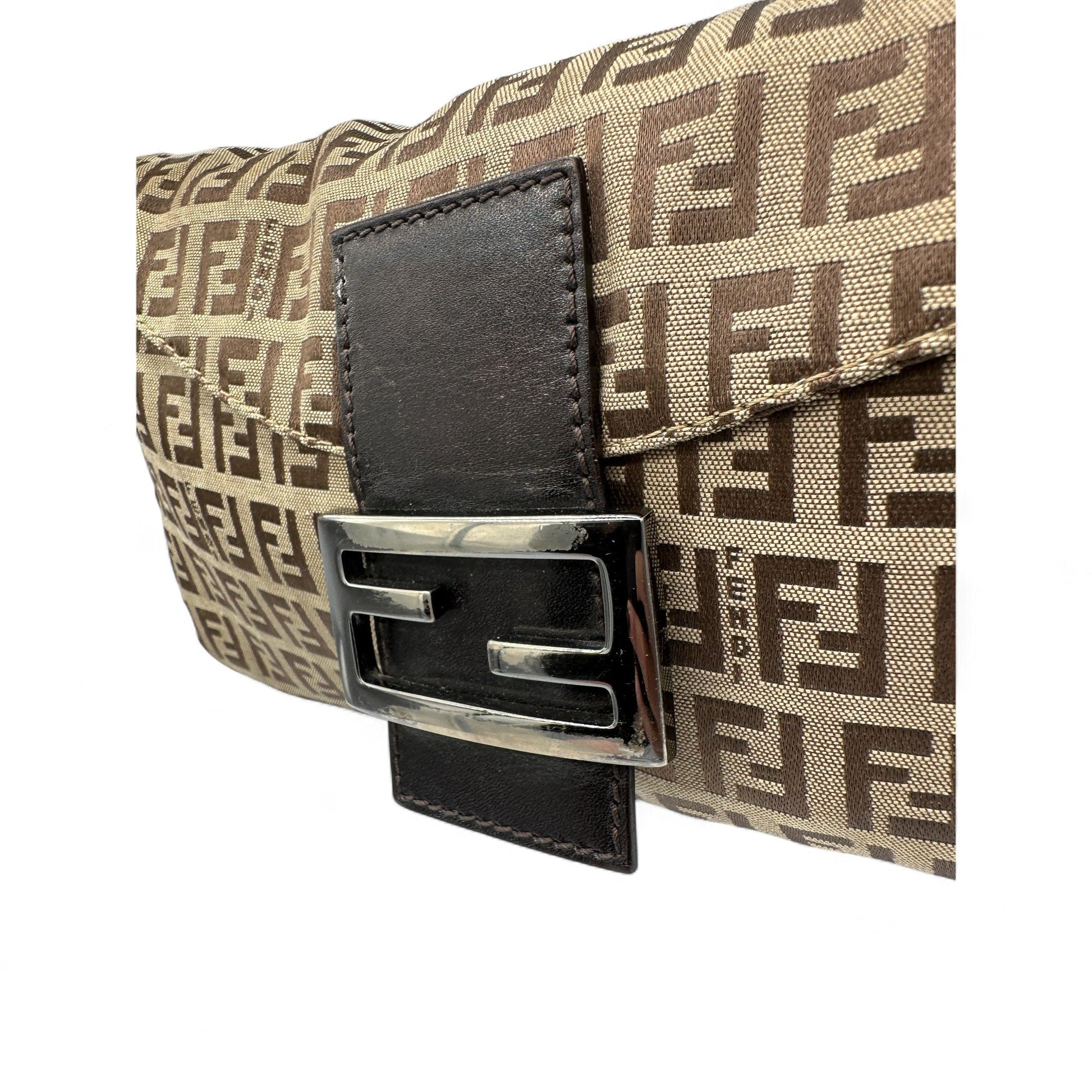 Vintage Fendi Baguette Zucchino Flap Shoulder Bag - Thanks it's Vintage