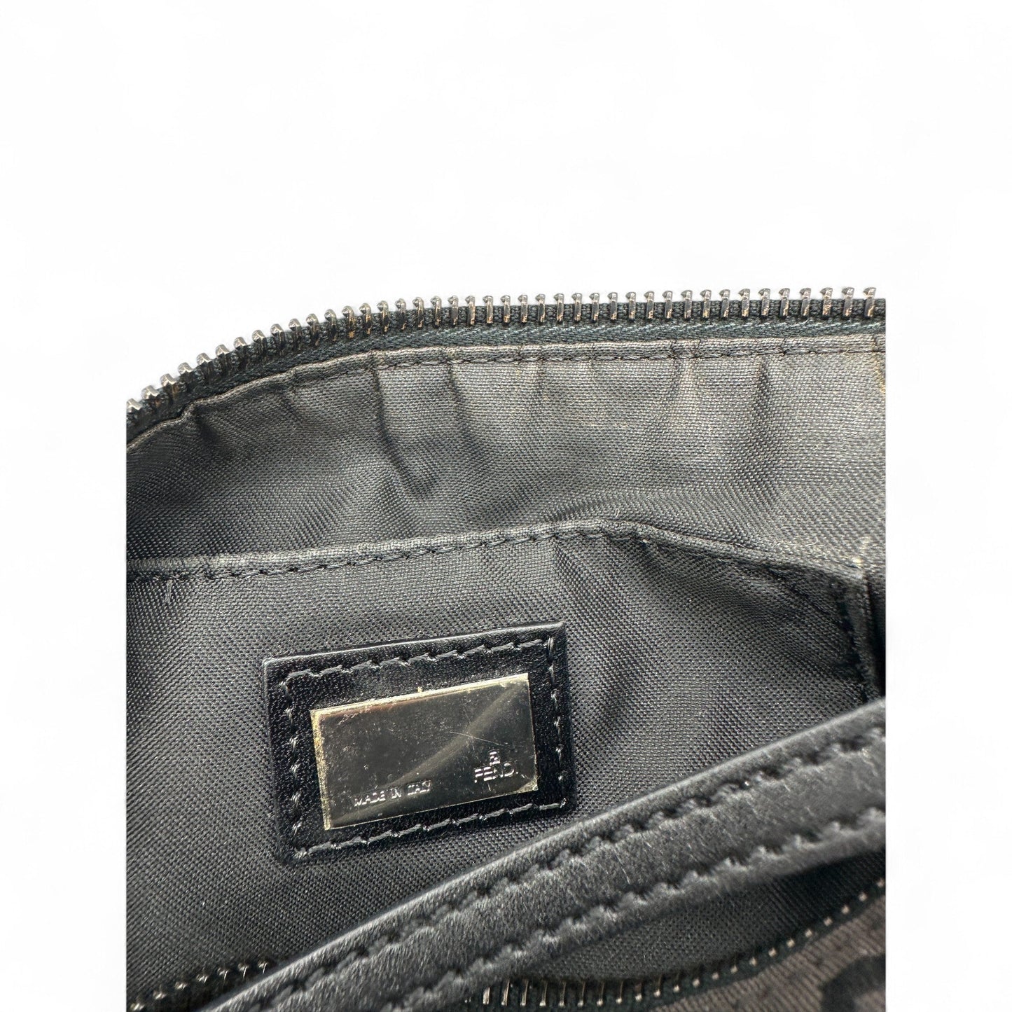 Vintage Fendi Black Zucca Pochette Shoulder Bag - Thanks it's Vintage