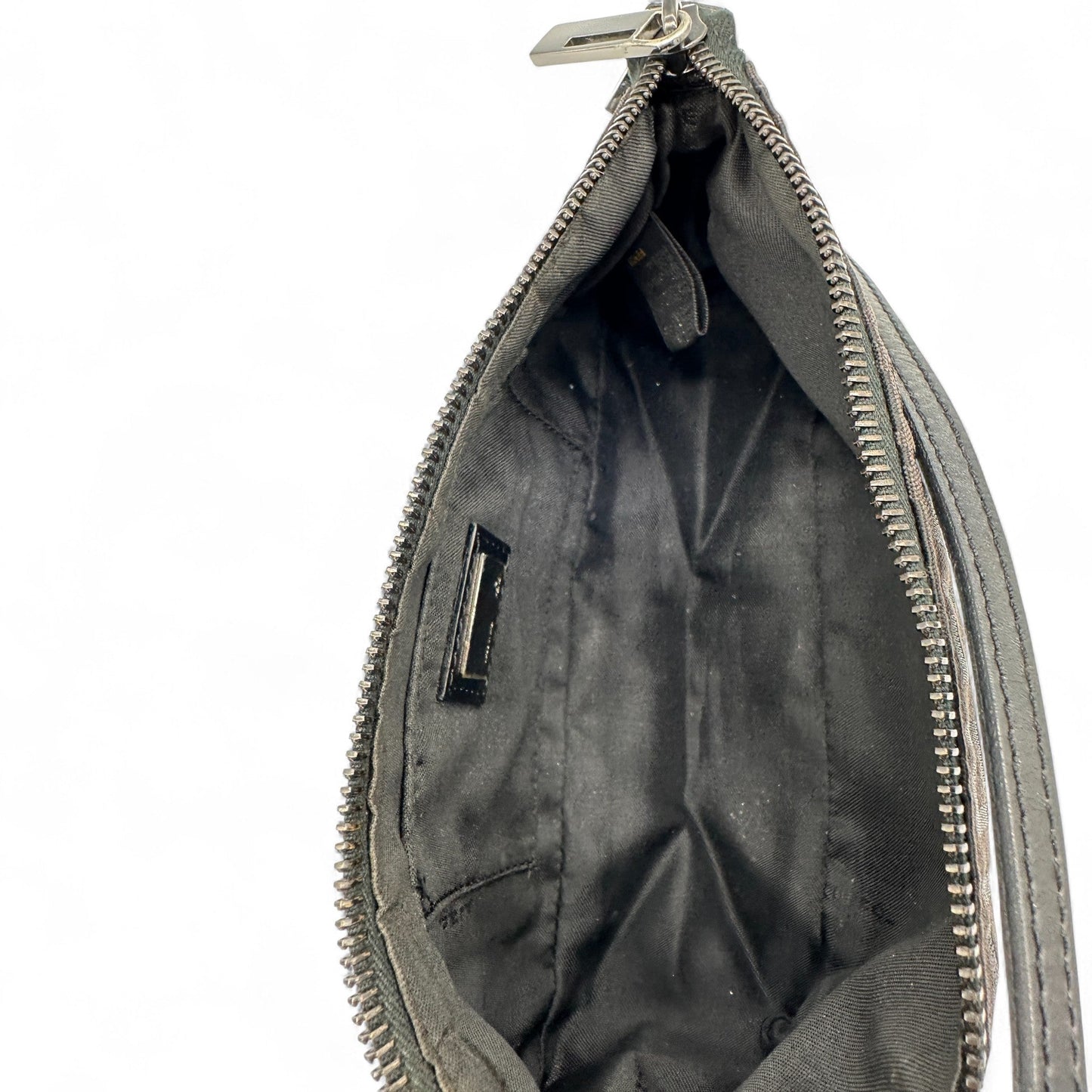 Vintage Fendi Black Zucca Pochette Shoulder Bag - Thanks it's Vintage