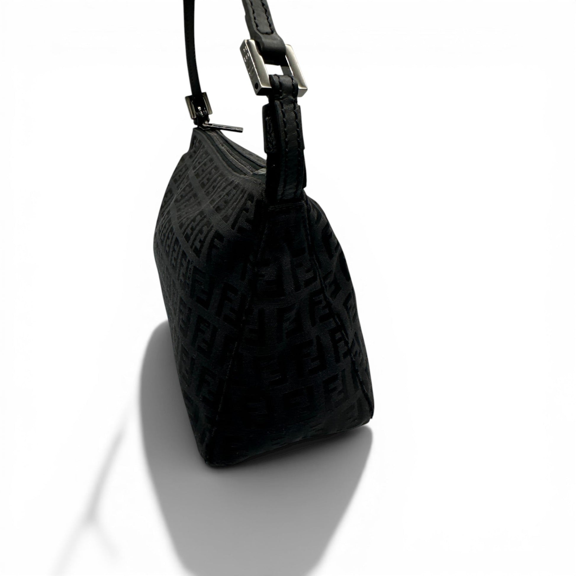 Vintage Fendi Black Zucchino Shoulder Bag - Thanks it's Vintage