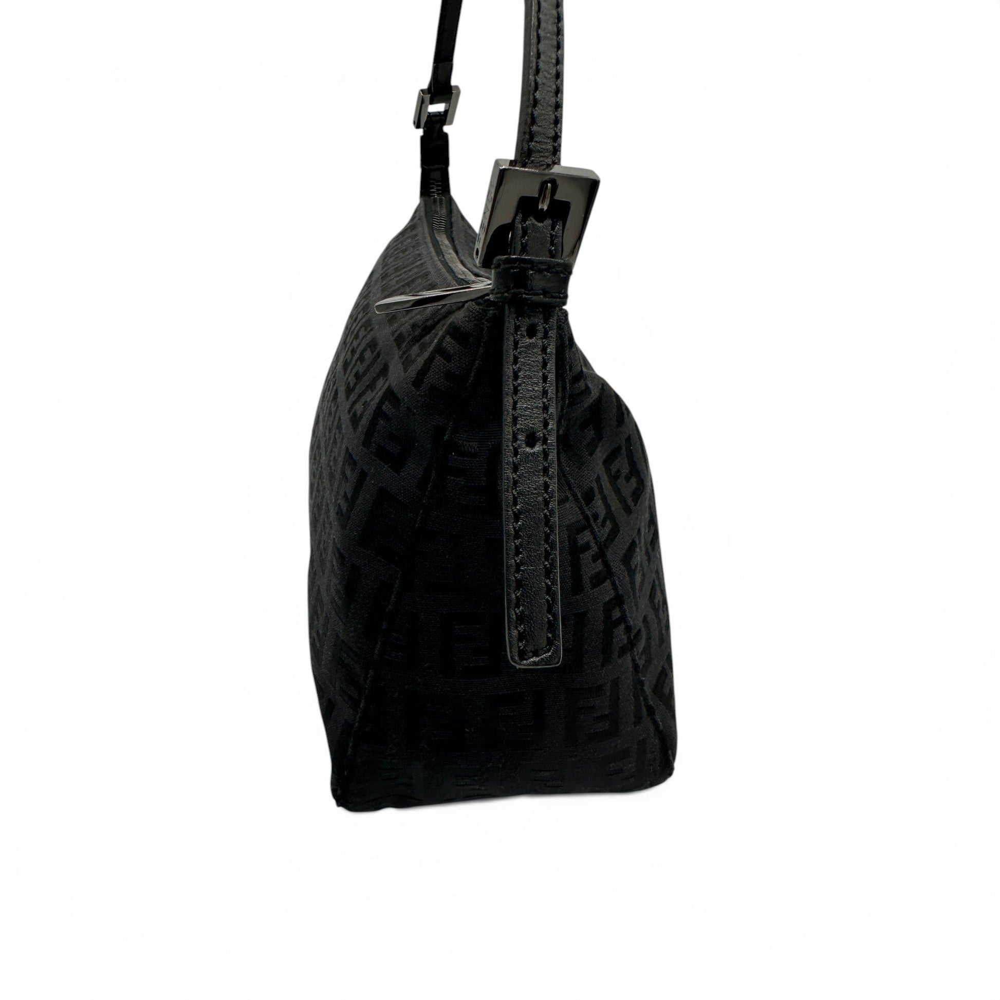 Vintage Fendi Black Zucchino Shoulder Bag - Thanks it's Vintage