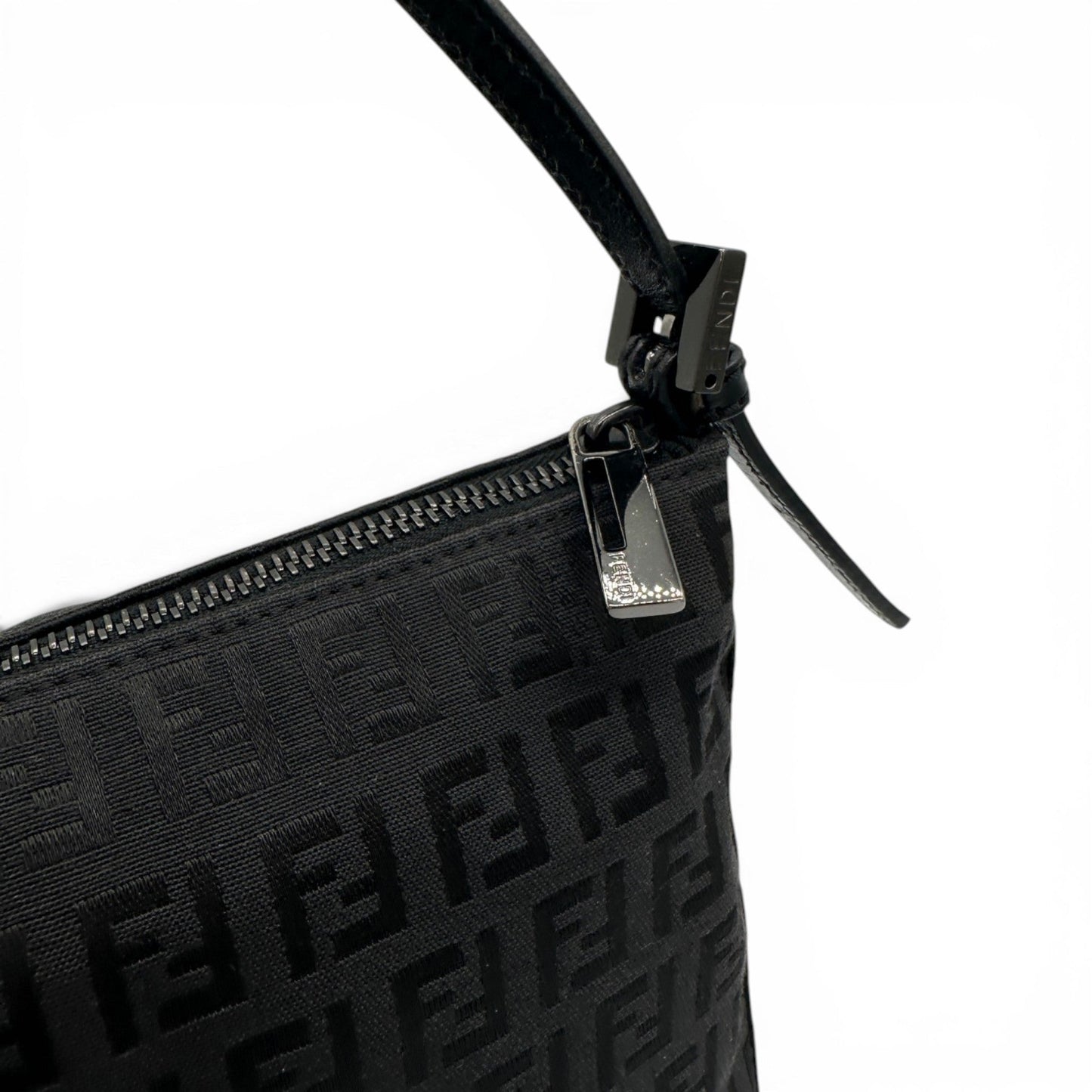 Vintage Fendi Black Zucchino Shoulder Bag - Thanks it's Vintage