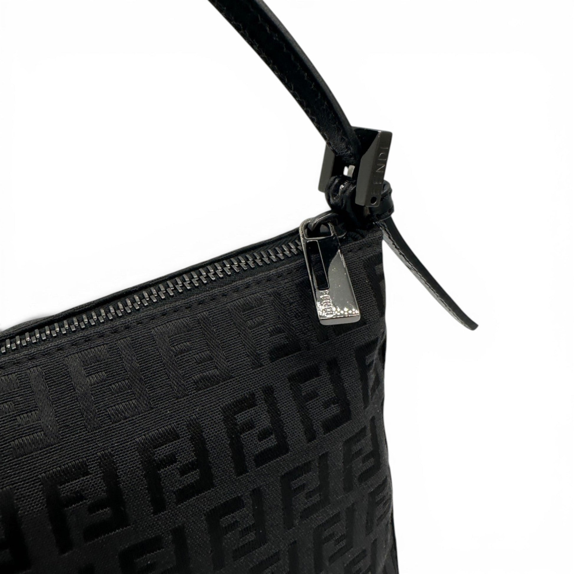 Vintage Fendi Black Zucchino Shoulder Bag - Thanks it's Vintage