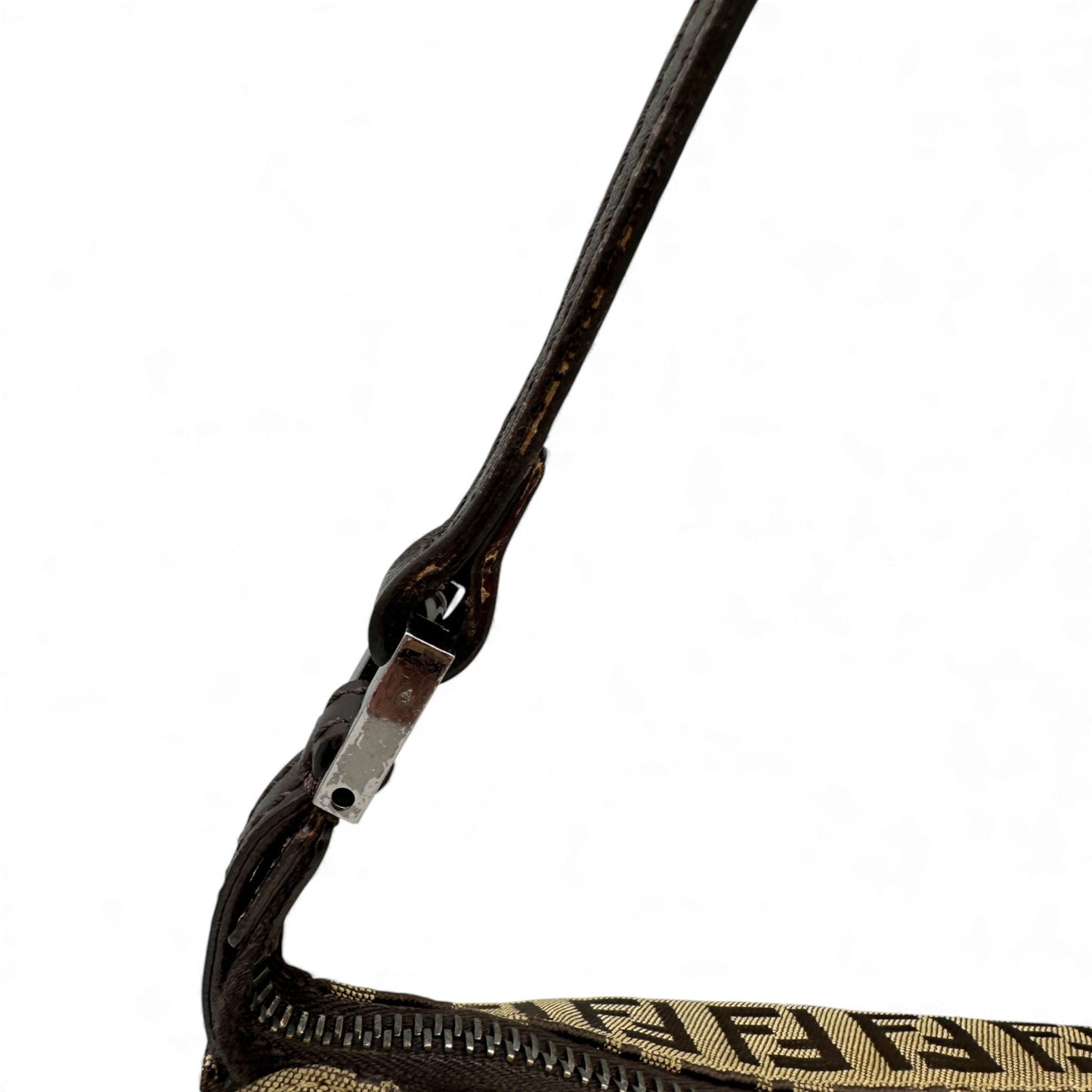 Vintage Fendi Brown Zucchino Pochette Shoulder Bag - Thanks it's Vintage