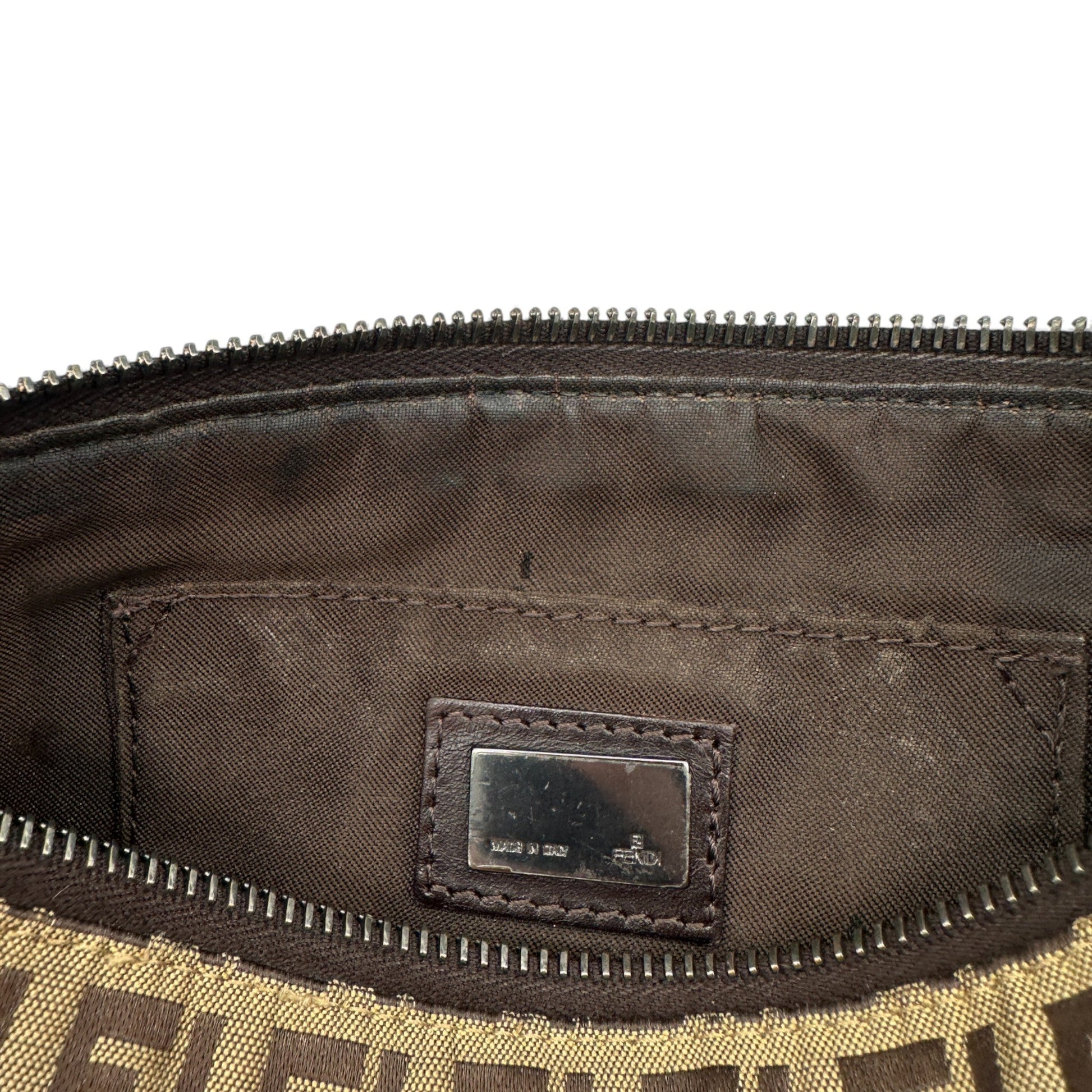 Vintage Fendi Brown Zucchino Pochette Shoulder Bag - Thanks it's Vintage