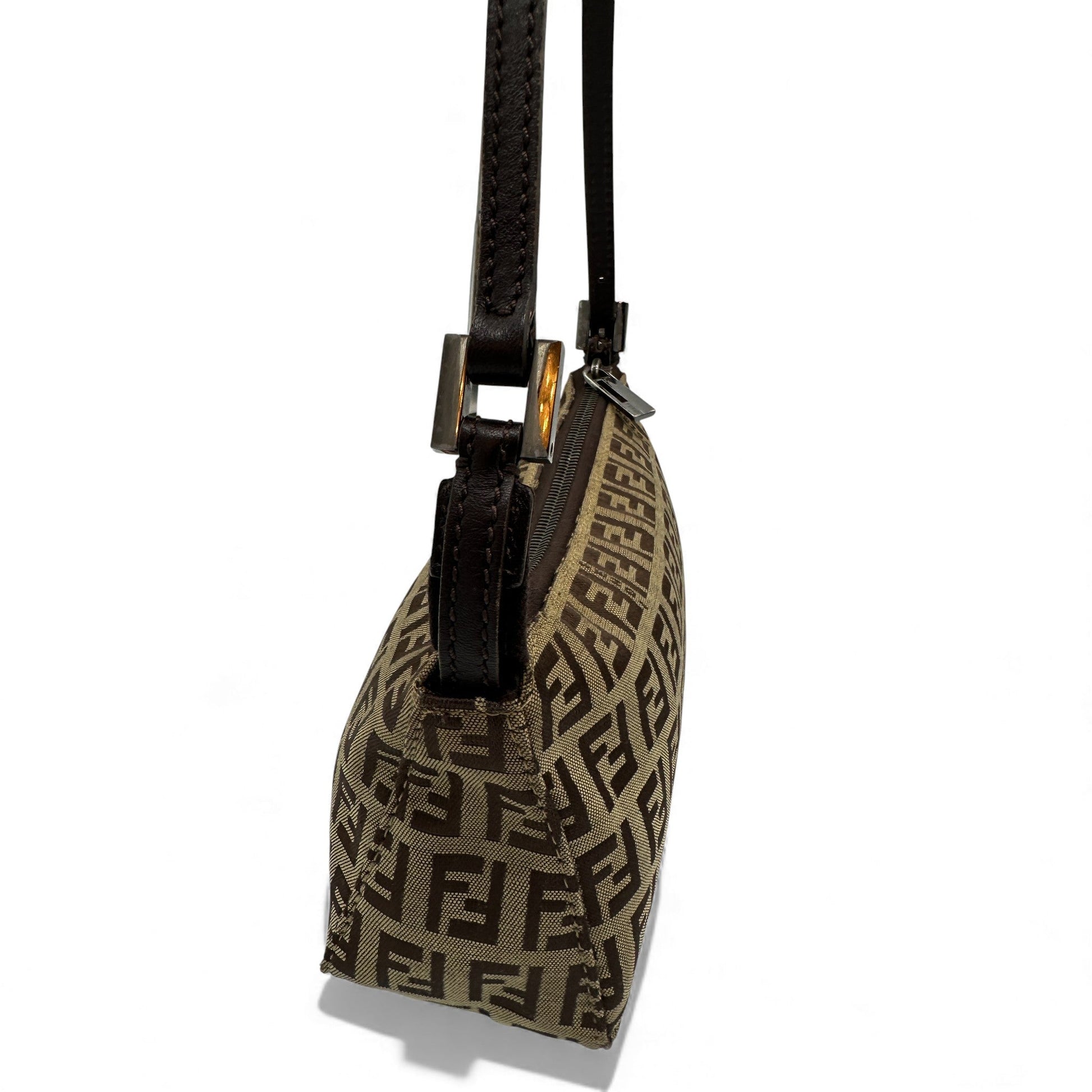 Vintage Fendi Brown Zucchino Pochette Shoulder Bag - Thanks it's Vintage