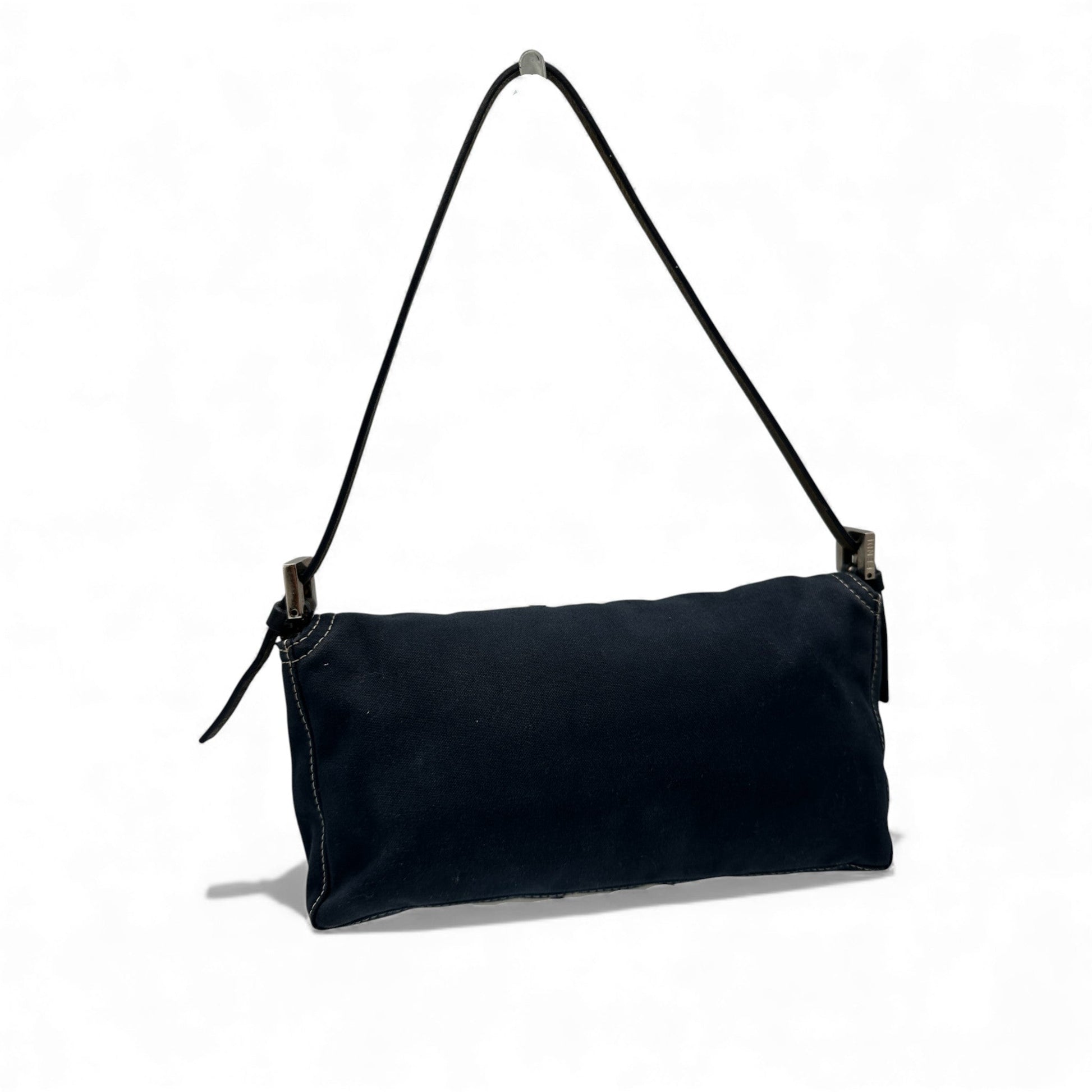 Vintage Fendi Denim Navy Baguette Shoulder Bag - Thanks it's Vintage