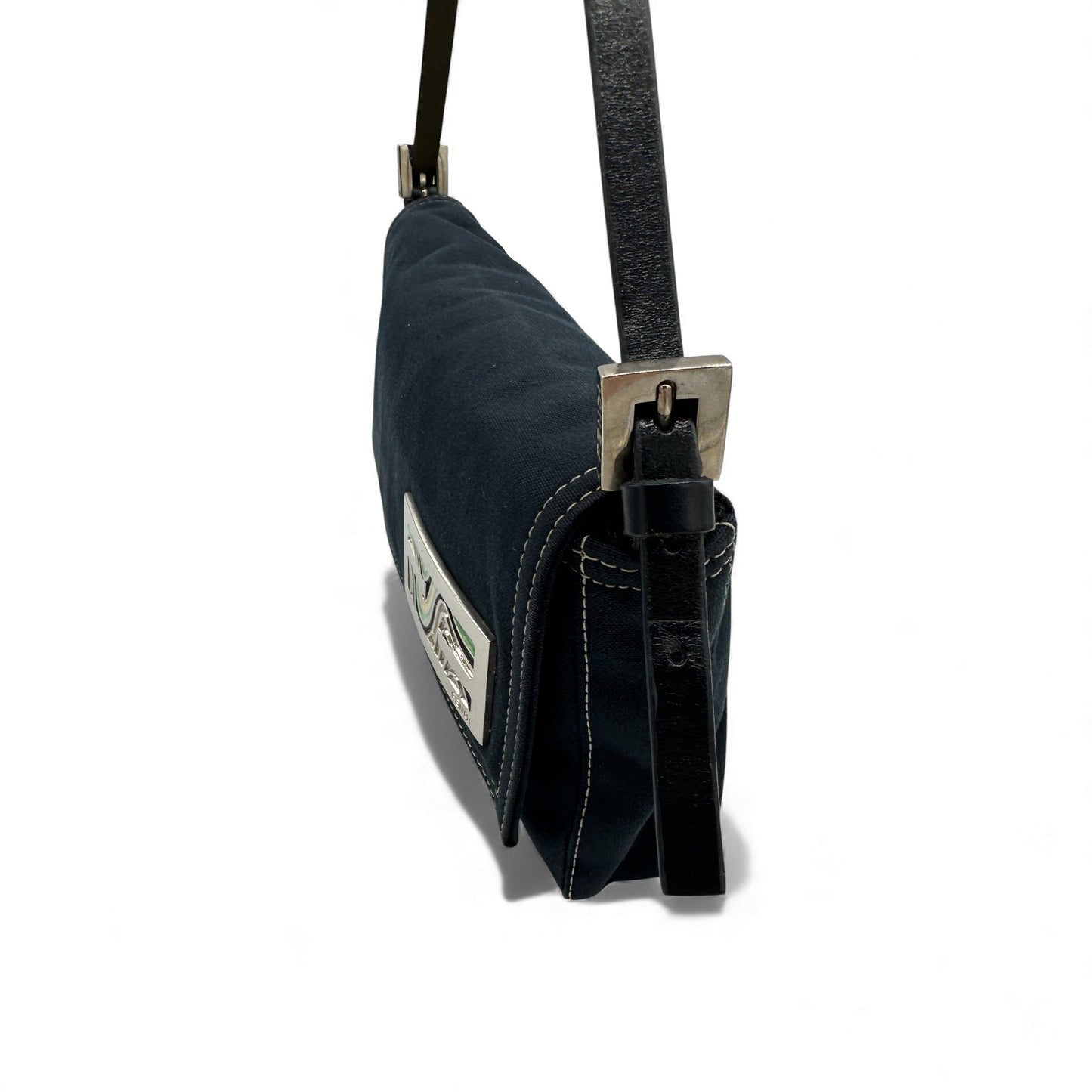 Vintage Fendi Denim Navy Baguette Shoulder Bag - Thanks it's Vintage