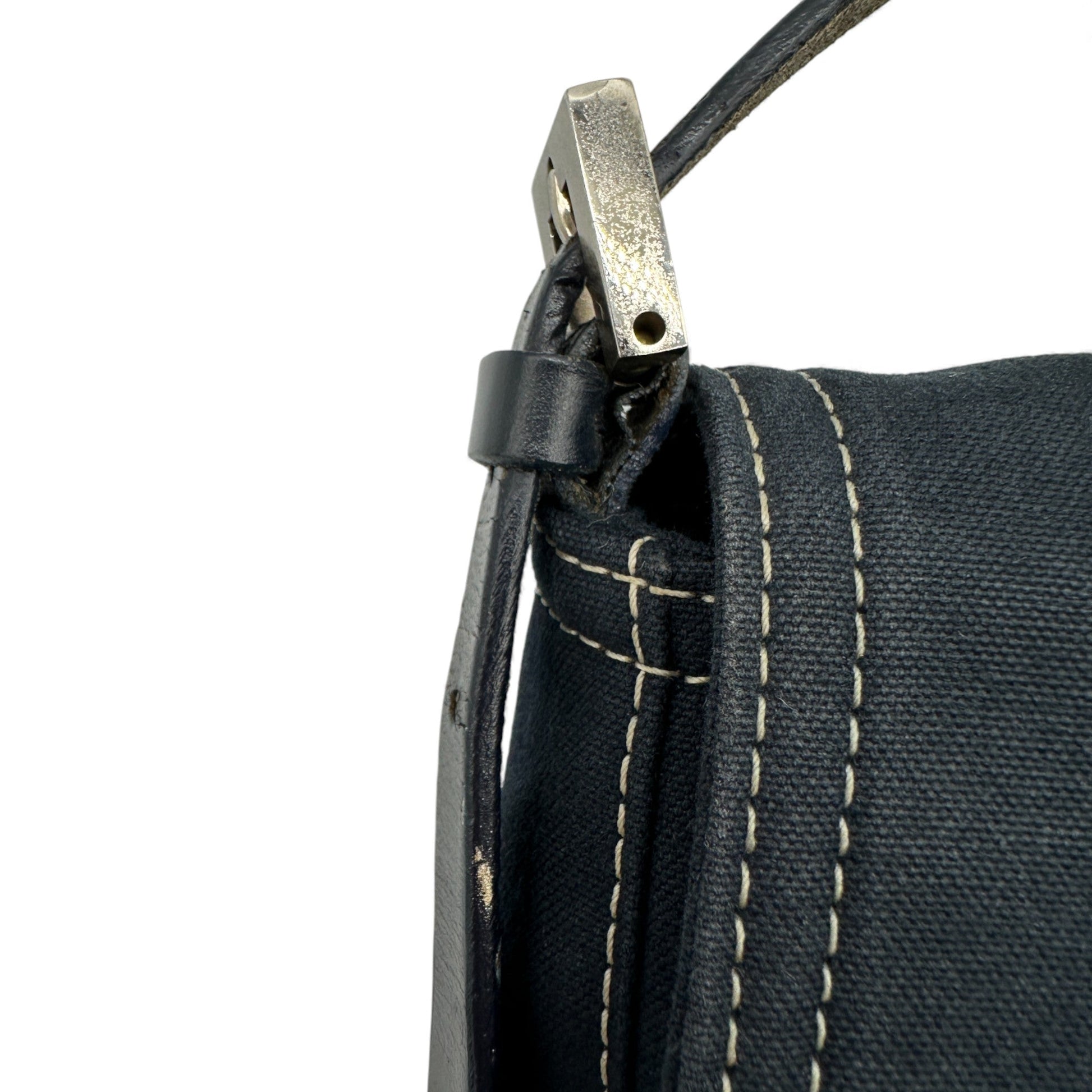 Vintage Fendi Denim Navy Baguette Shoulder Bag - Thanks it's Vintage