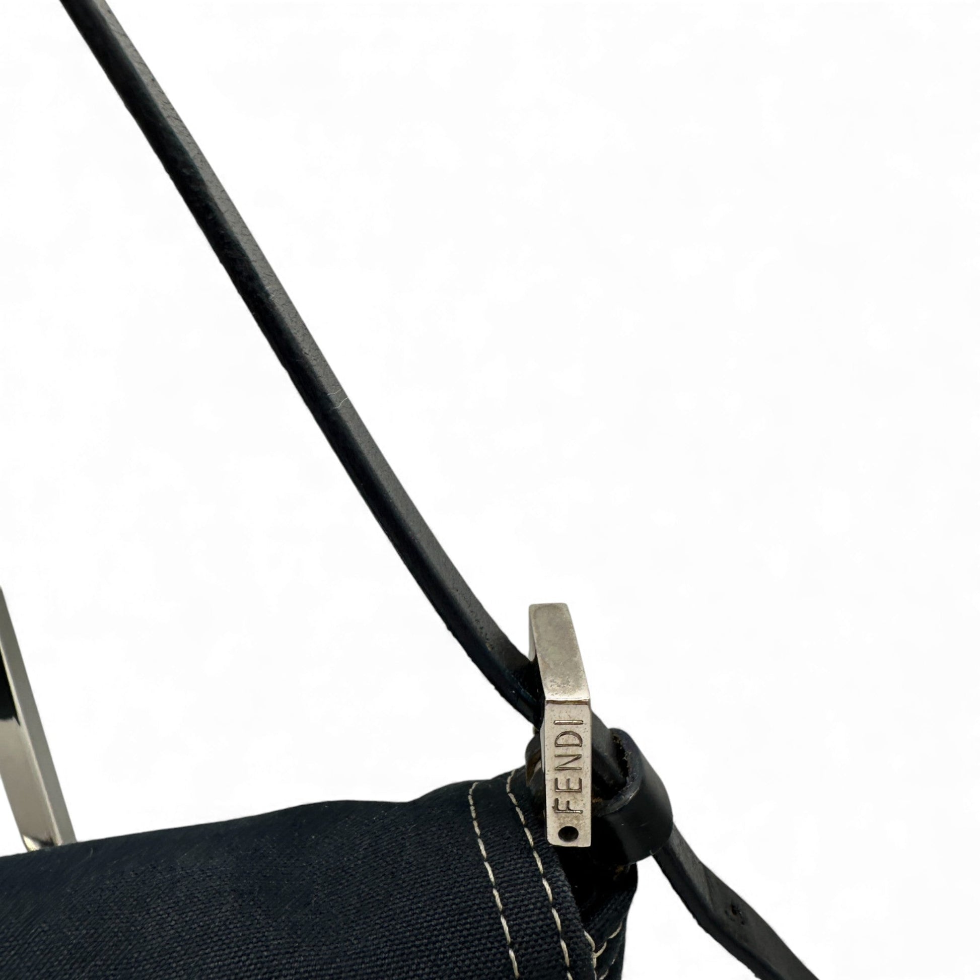 Vintage Fendi Denim Navy Baguette Shoulder Bag - Thanks it's Vintage