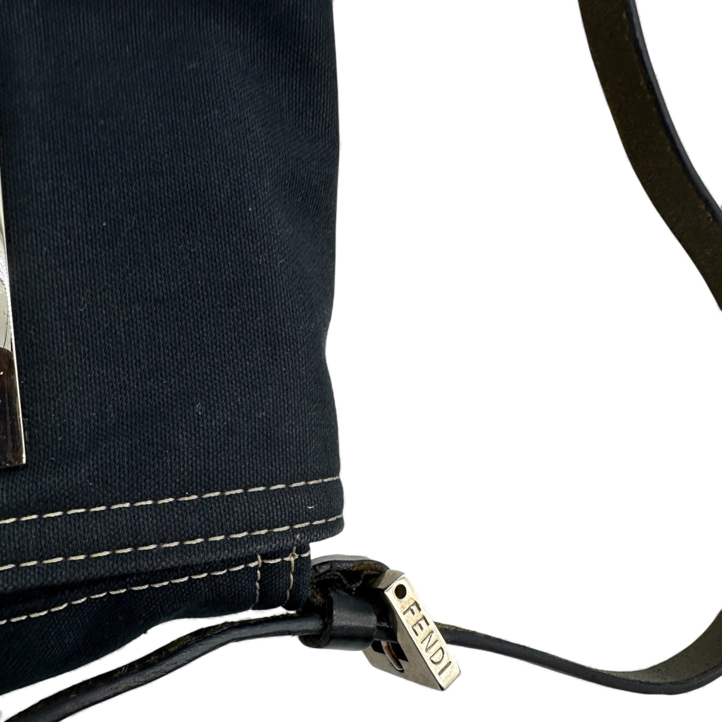 Vintage Fendi Denim Navy Baguette Shoulder Bag - Thanks it's Vintage