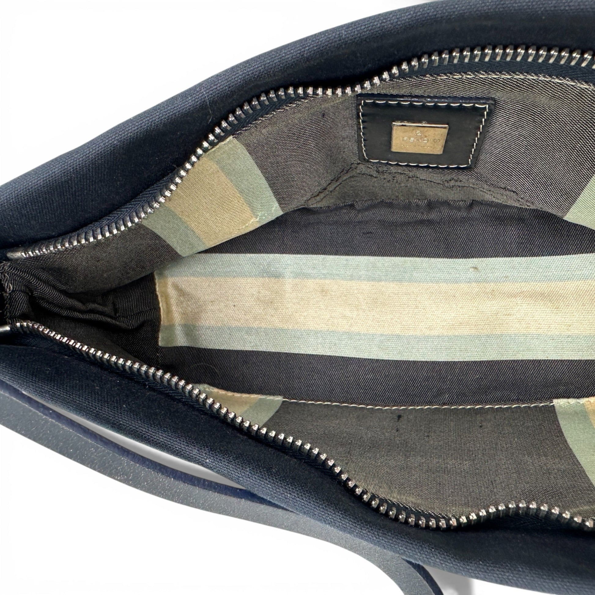 Vintage Fendi Denim Navy Pochette Shoulder Bag - Thanks it's Vintage