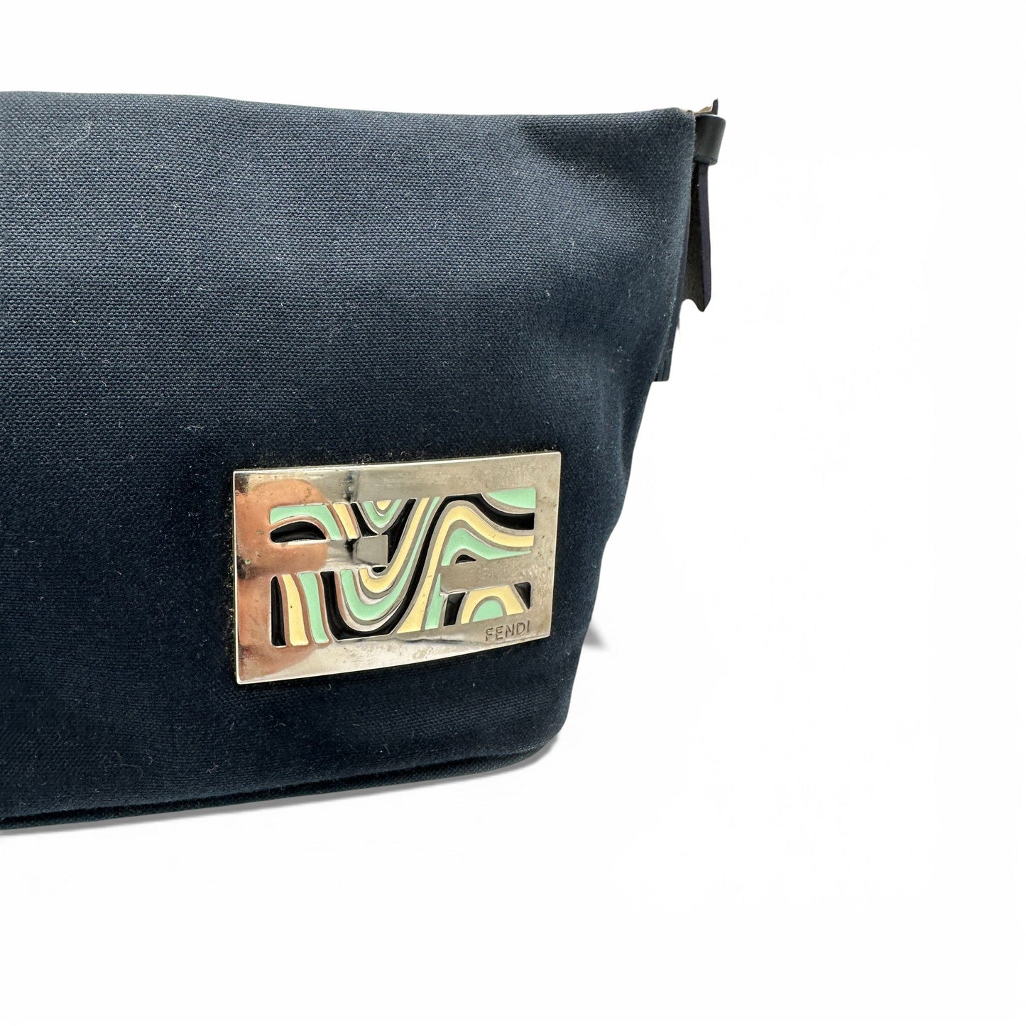 Vintage Fendi Denim Navy Pochette Shoulder Bag - Thanks it's Vintage
