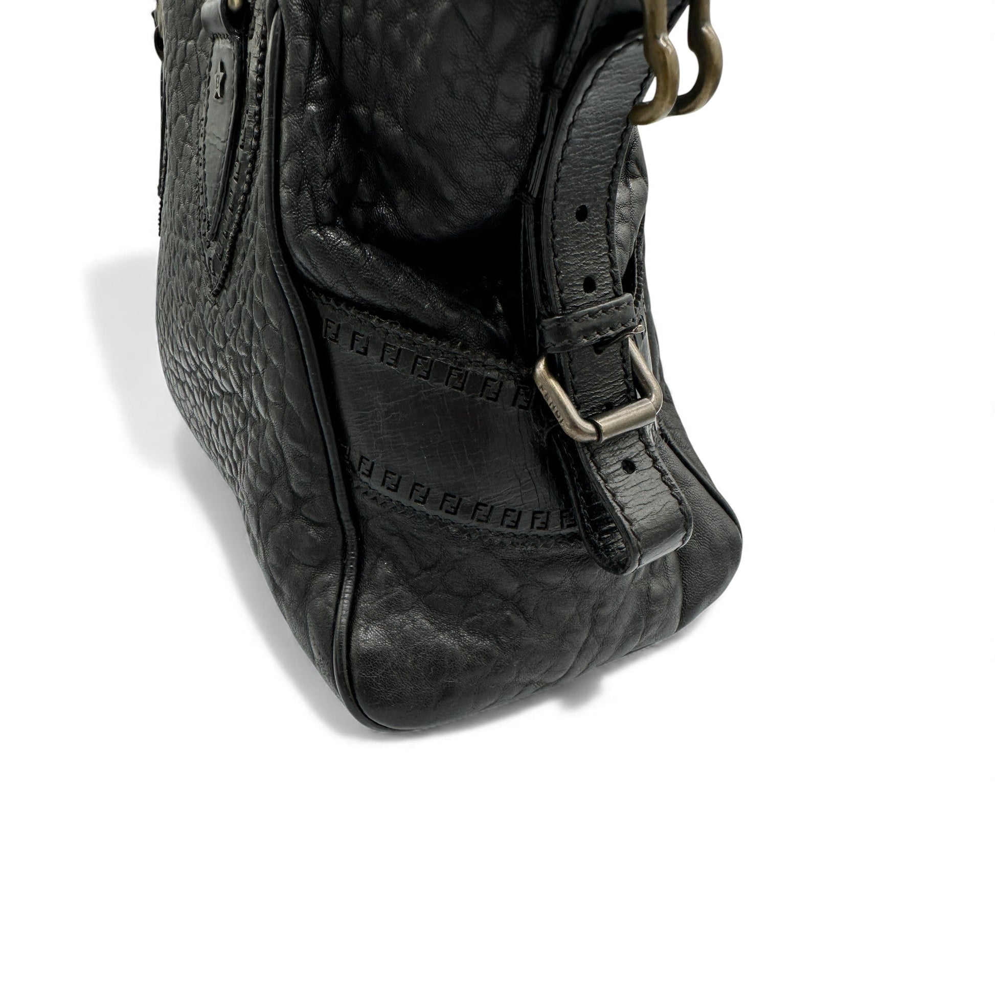 Vintage Fendi Ethnico Black Leather Handbag - Thanks it's Vintage