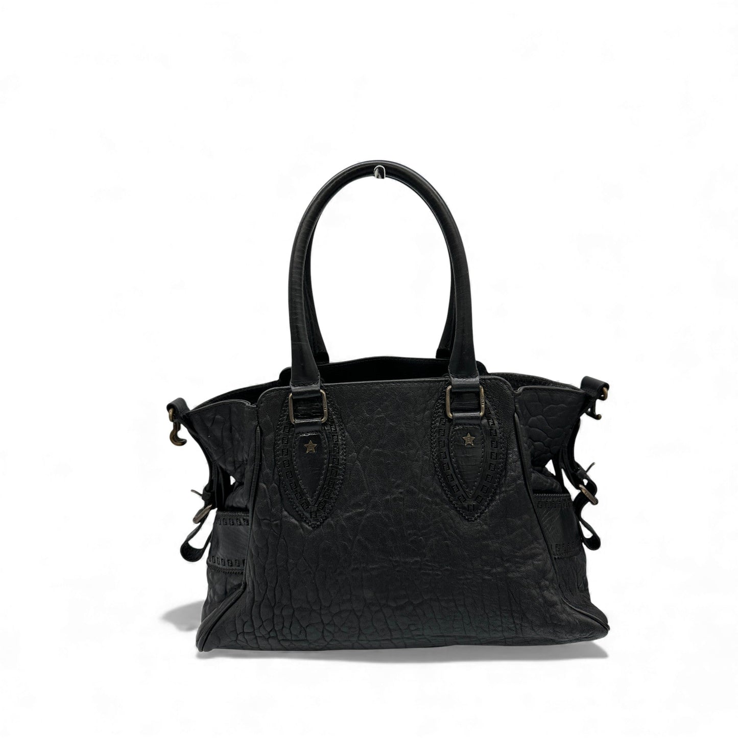 Vintage Fendi Ethnico Black Leather Handbag - Thanks it's Vintage