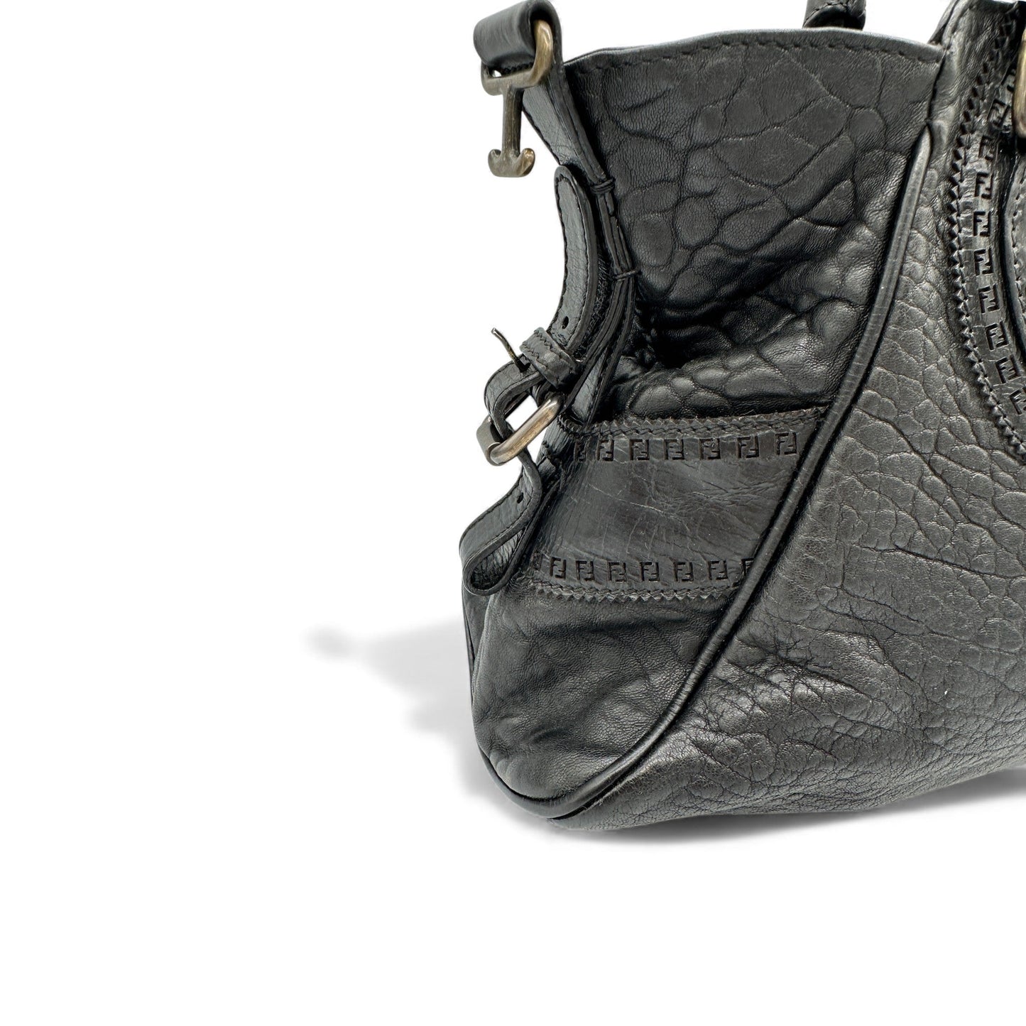 Vintage Fendi Ethnico Black Leather Handbag - Thanks it's Vintage