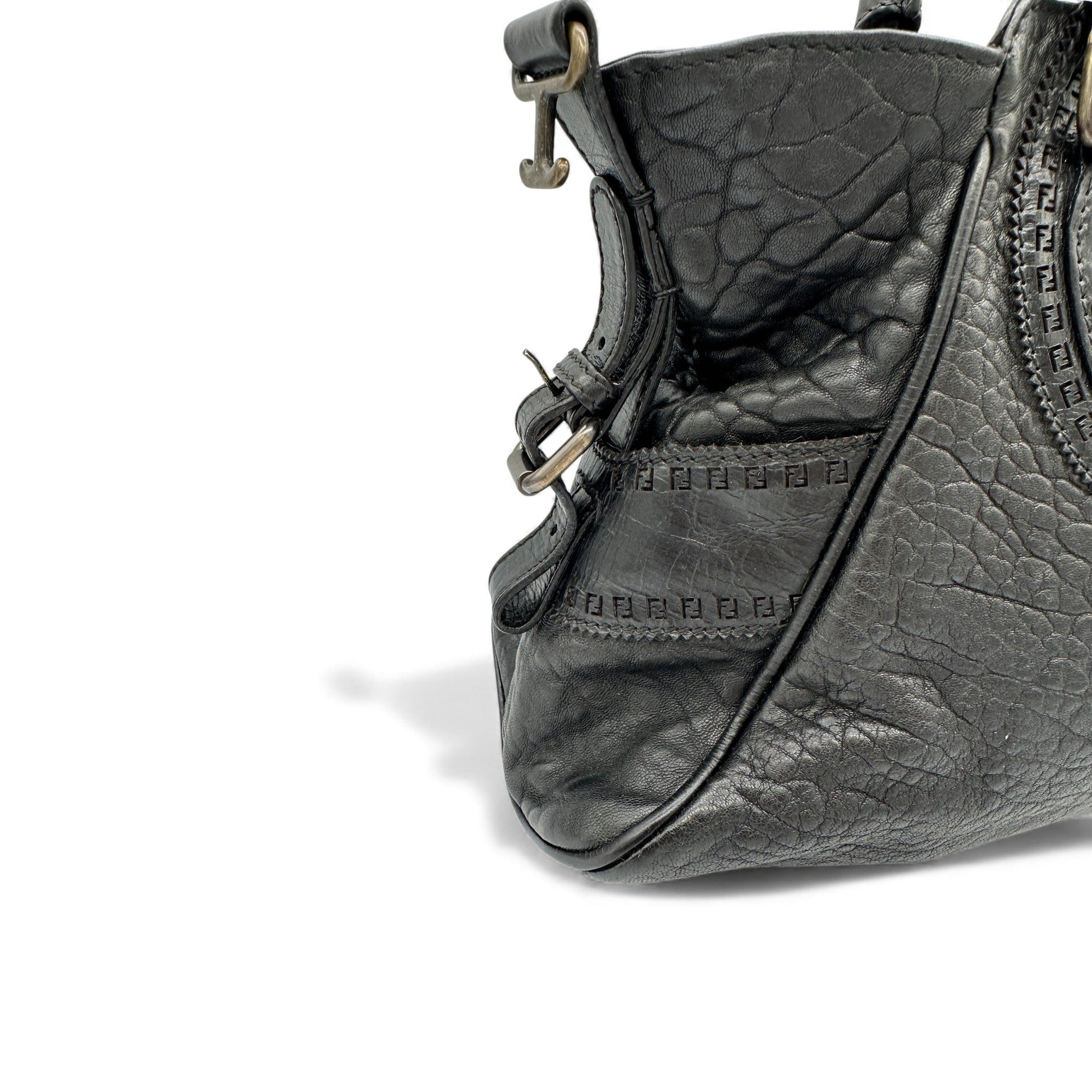 Vintage Fendi Ethnico Black Leather Handbag - Thanks it's Vintage