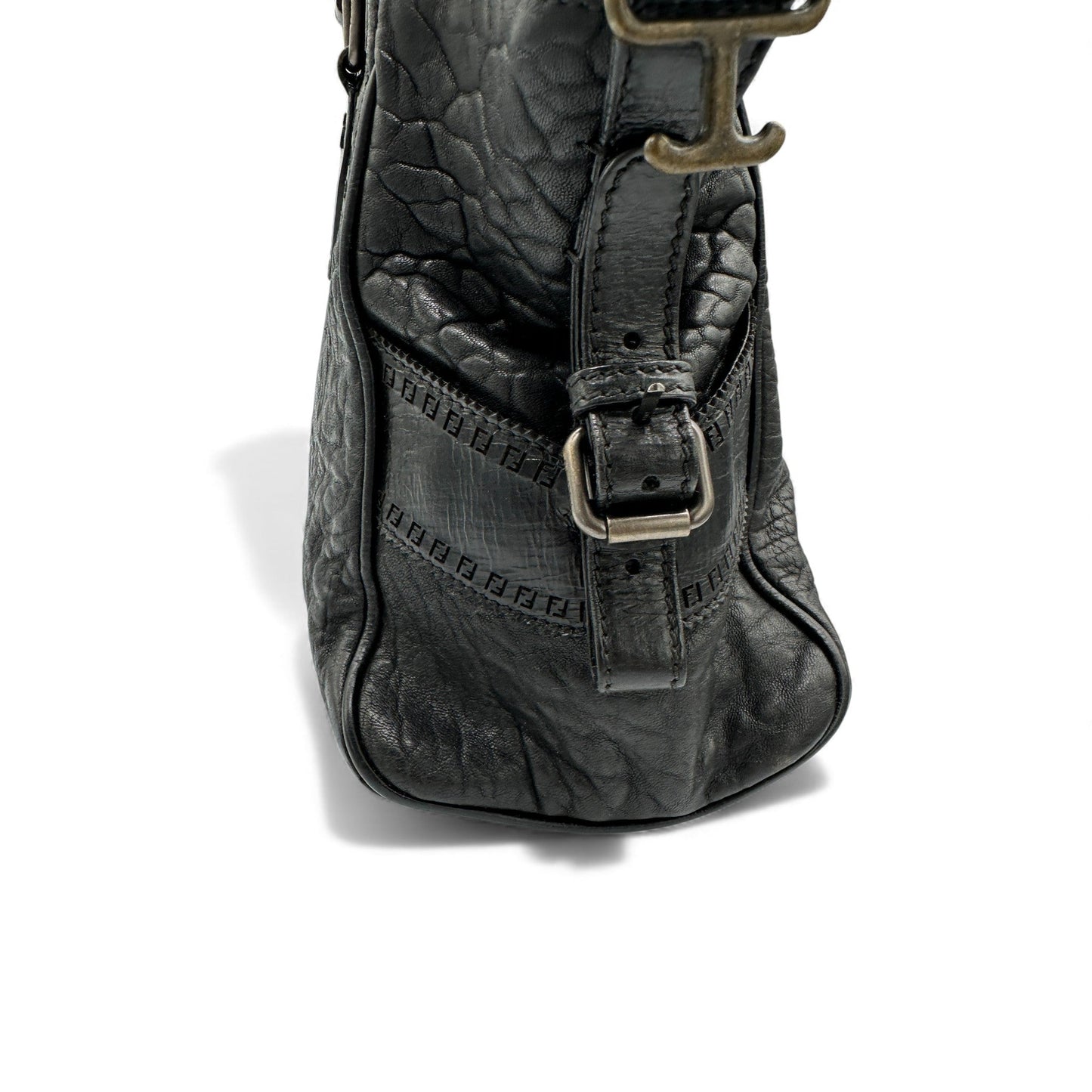 Vintage Fendi Ethnico Black Leather Handbag - Thanks it's Vintage