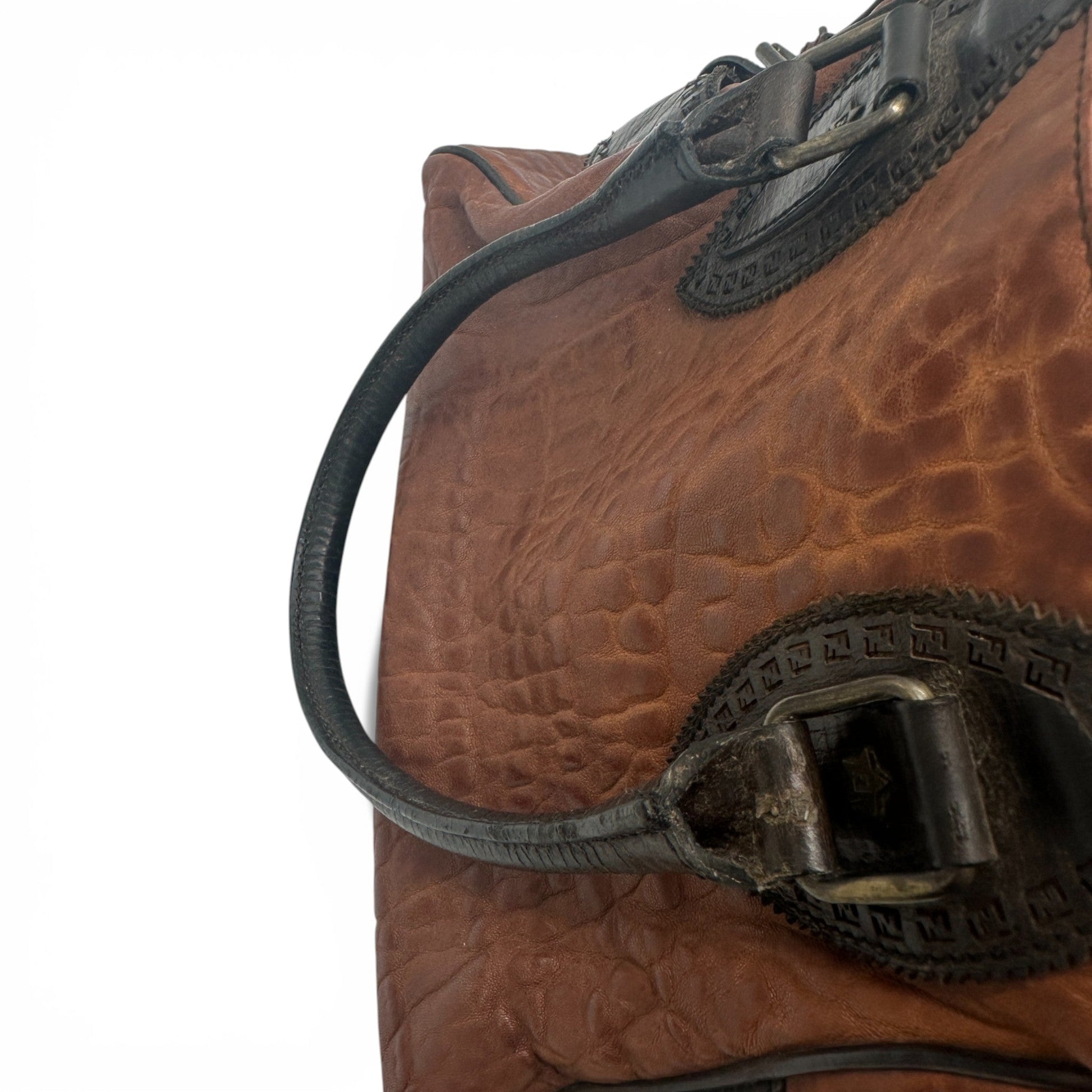 Vintage Fendi Ethnico Brown Leather Handbag - Thanks it's Vintage