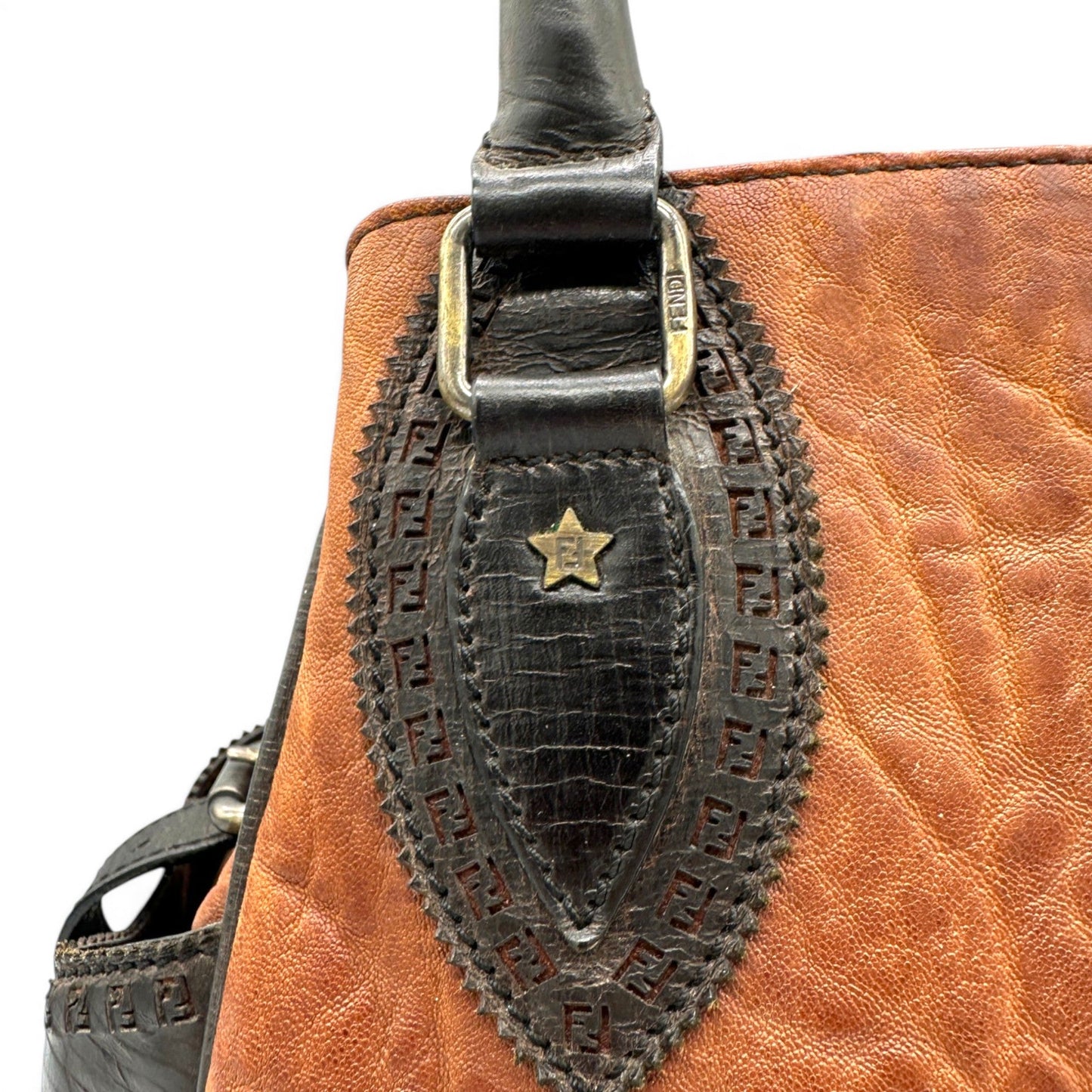 Vintage Fendi Ethnico Brown Leather Handbag - Thanks it's Vintage