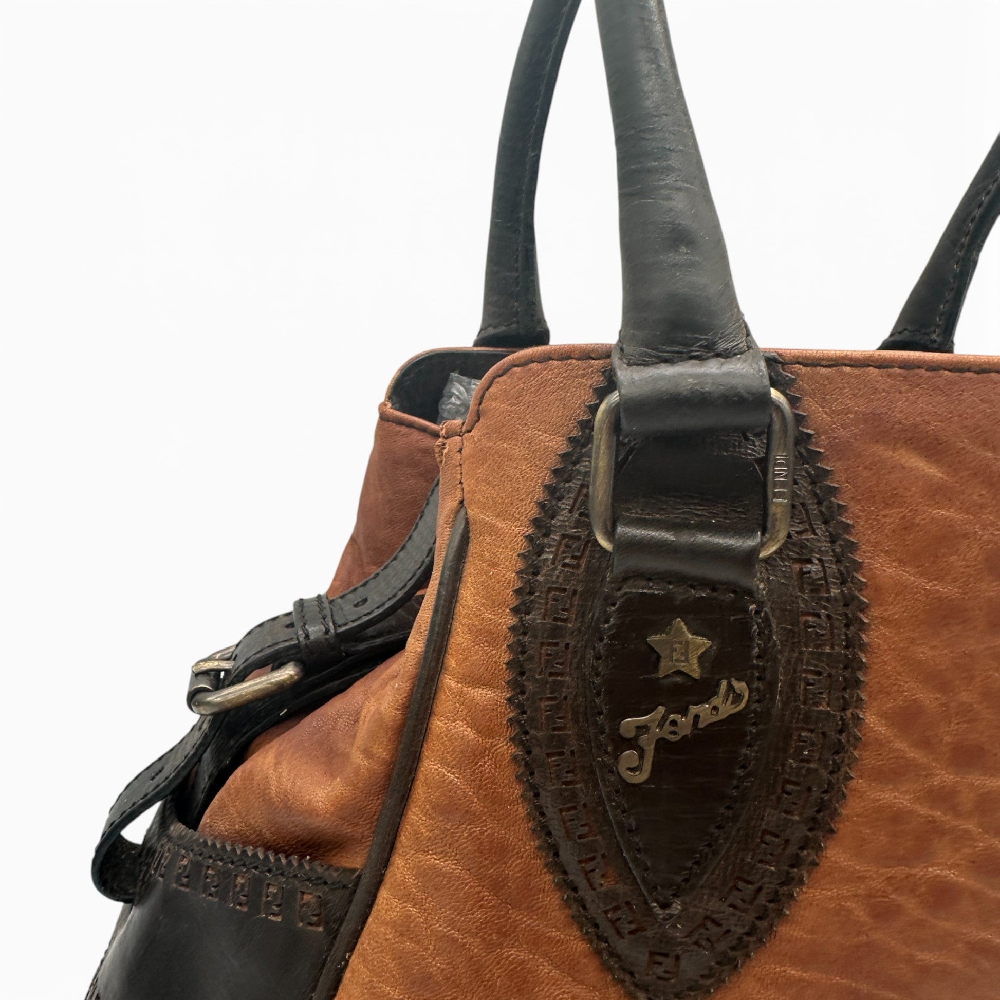 Vintage Fendi Ethnico Brown Leather Handbag - Thanks it's Vintage