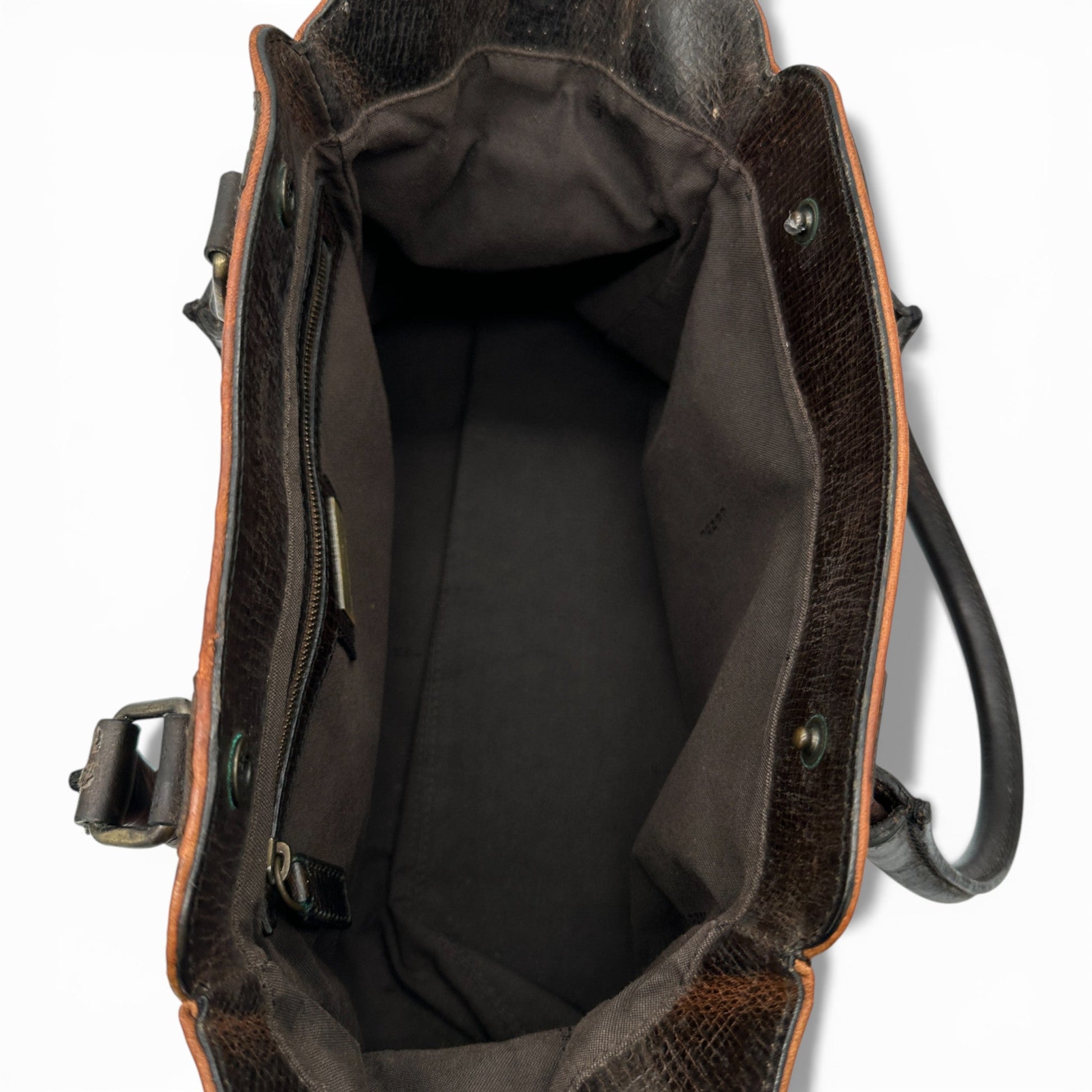 Vintage Fendi Ethnico Brown Leather Handbag - Thanks it's Vintage