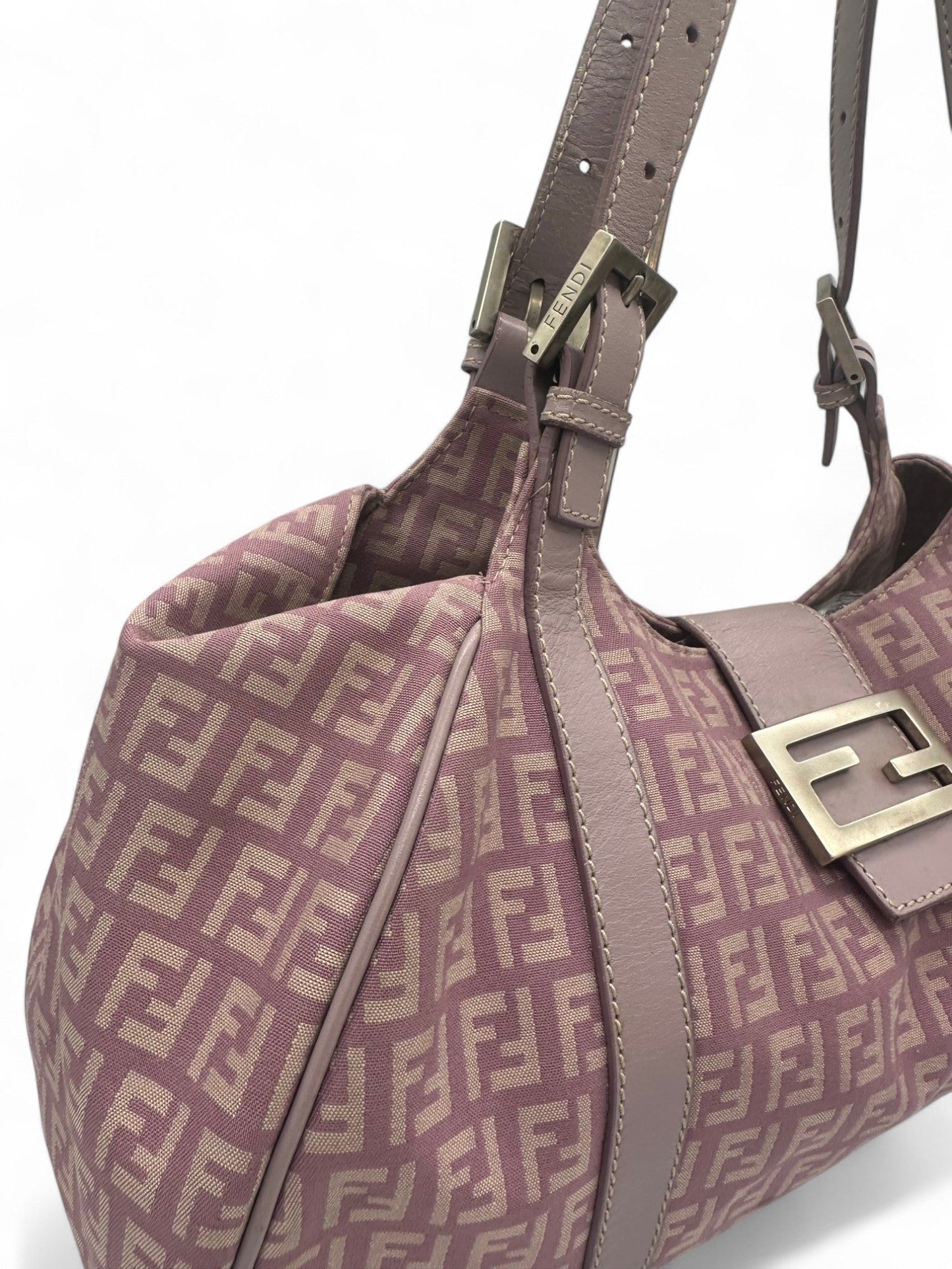 Vintage Fendi Lilac Fendi Zucchino Tote Shoulder Bag - Thanks it's Vintage