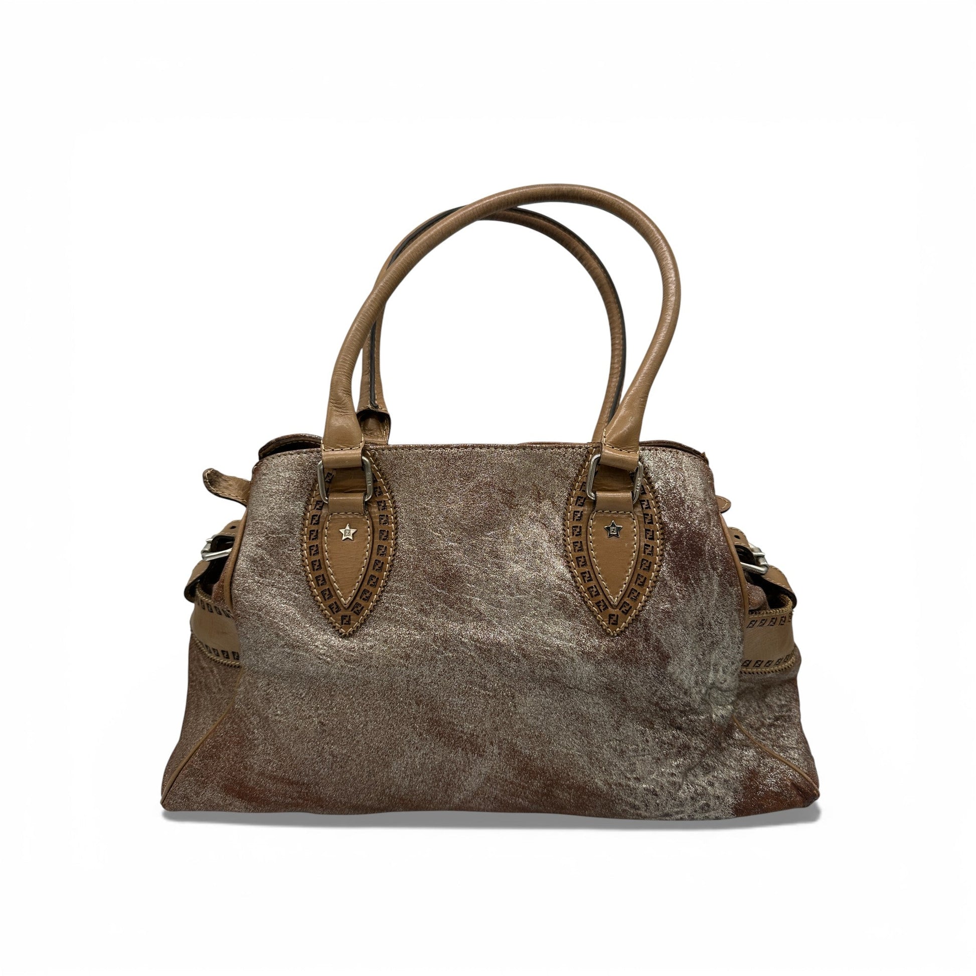 Vintage Fendi Metallic Shimmer Ethnico Leather Handbag - Thanks it's Vintage