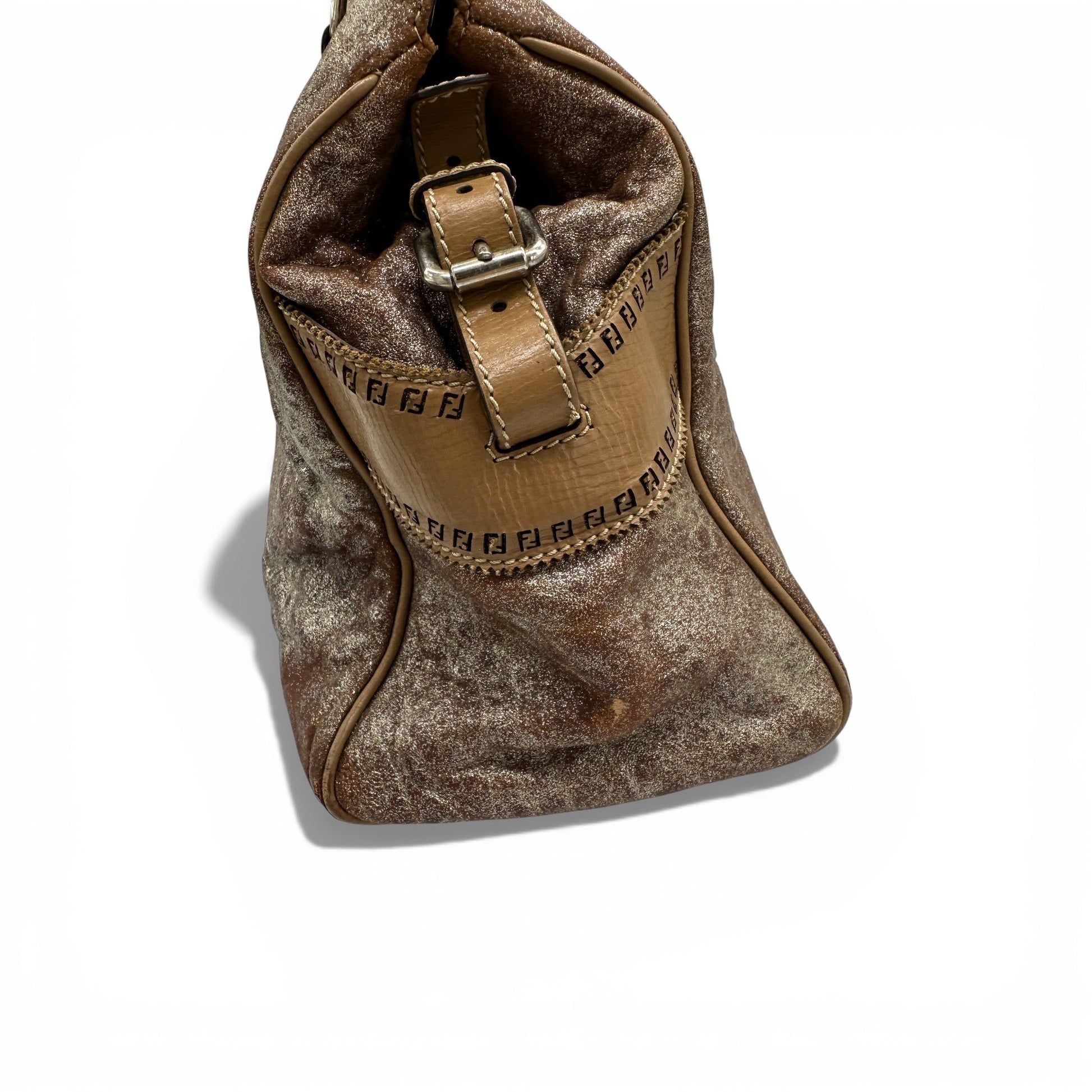 Vintage Fendi Metallic Shimmer Ethnico Leather Handbag - Thanks it's Vintage