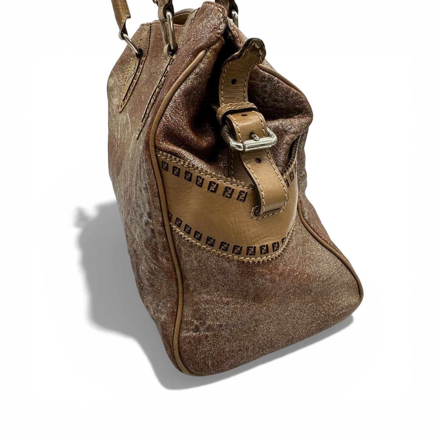 Vintage Fendi Metallic Shimmer Ethnico Leather Handbag - Thanks it's Vintage