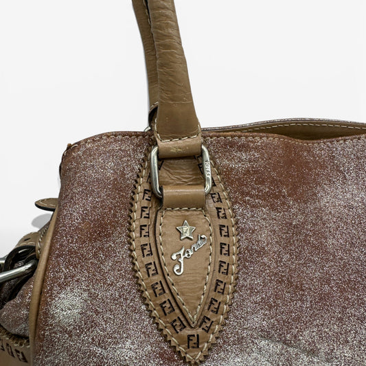 Vintage Fendi Metallic Shimmer Ethnico Leather Handbag - Thanks it's Vintage