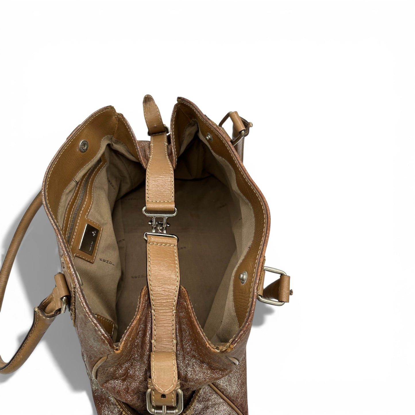 Vintage Fendi Metallic Shimmer Ethnico Leather Handbag - Thanks it's Vintage