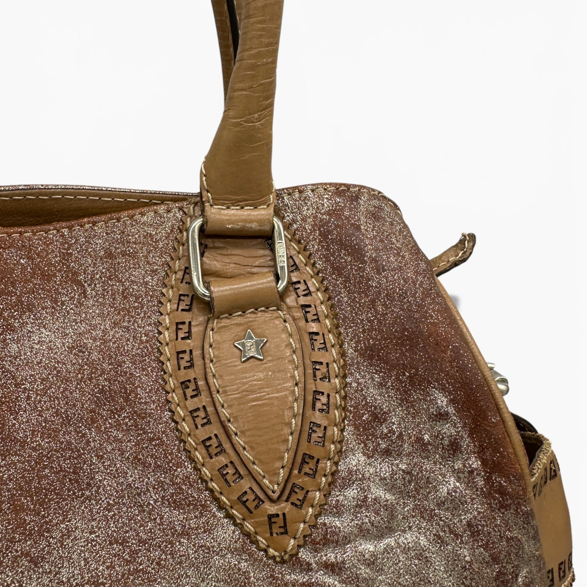 Vintage Fendi Metallic Shimmer Ethnico Leather Handbag - Thanks it's Vintage