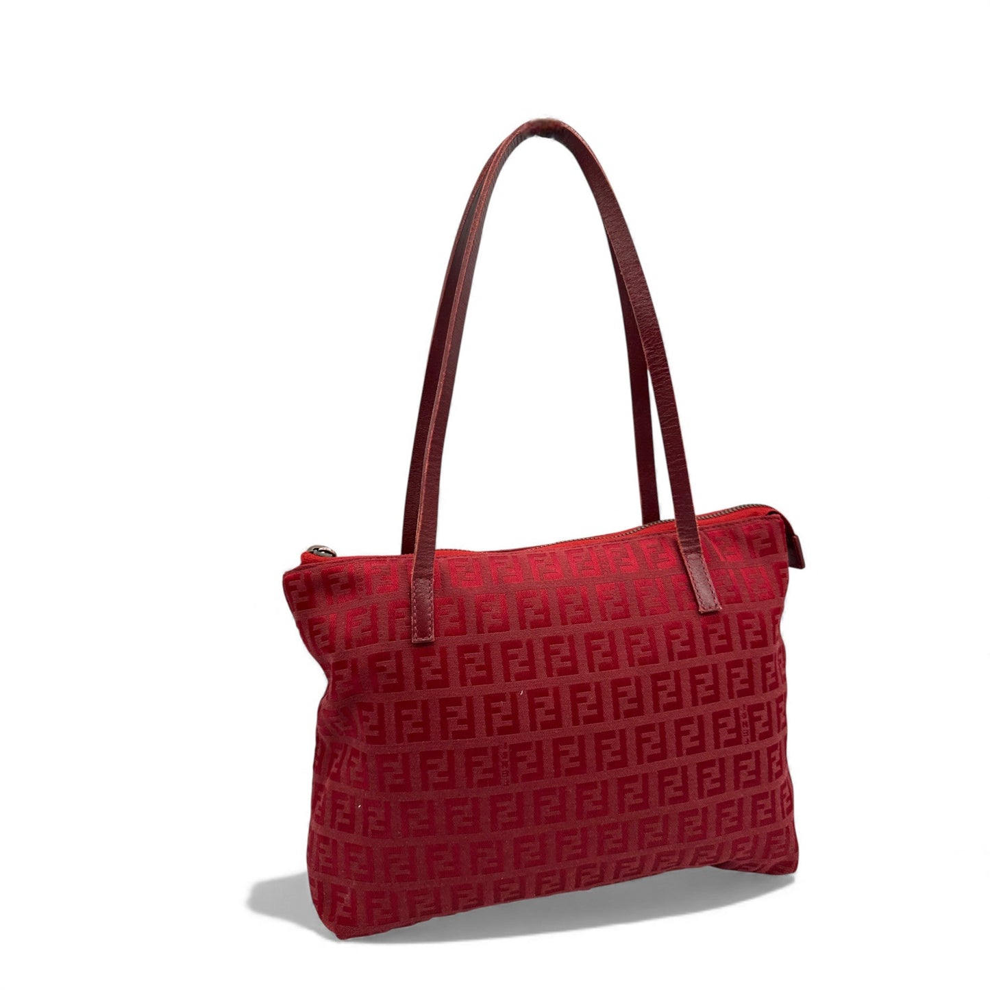 Vintage Fendi Red Zucchino Tote Shoulder Bag - Thanks it's Vintage