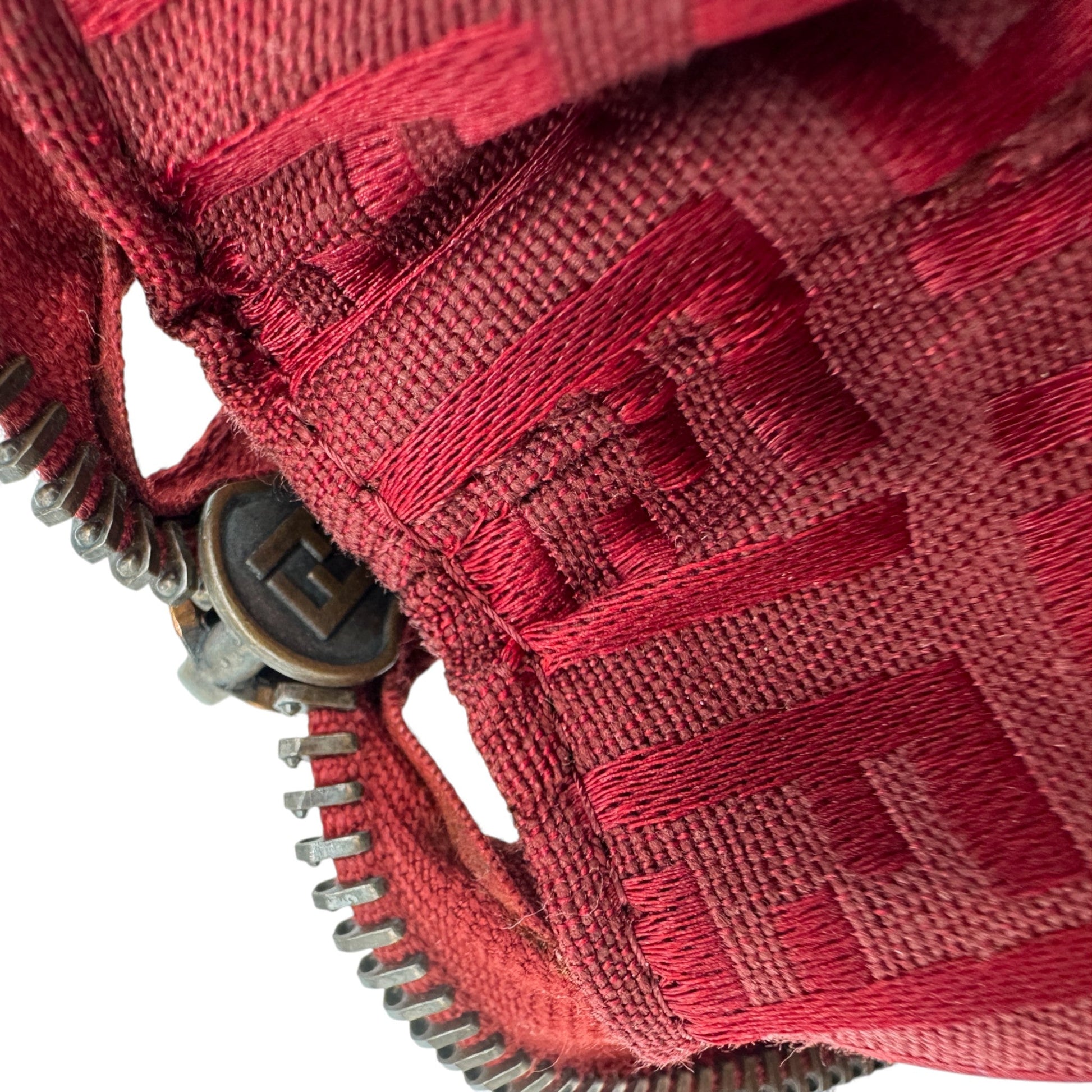 Vintage Fendi Red Zucchino Tote Shoulder Bag - Thanks it's Vintage