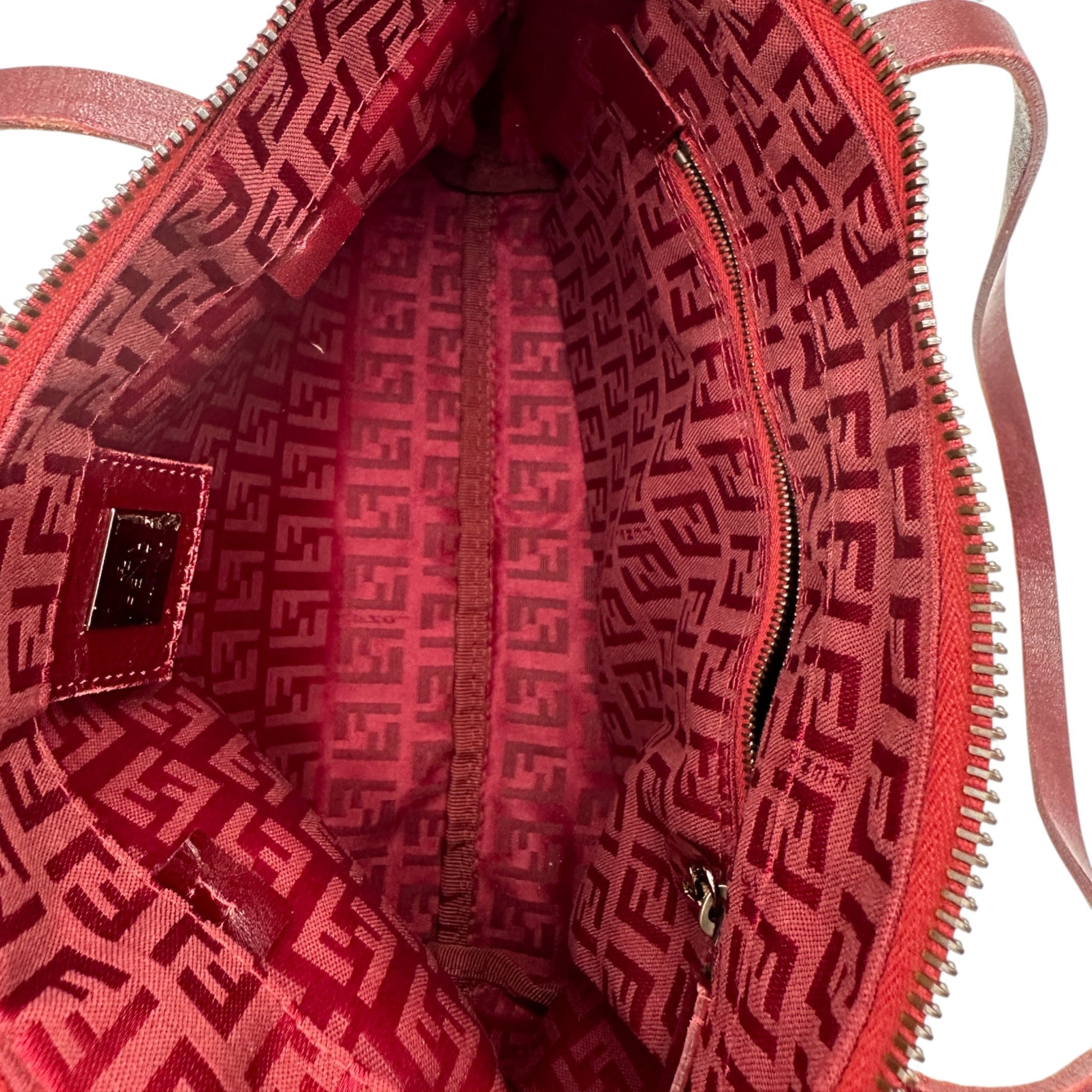 Vintage Fendi Red Zucchino Tote Shoulder Bag - Thanks it's Vintage