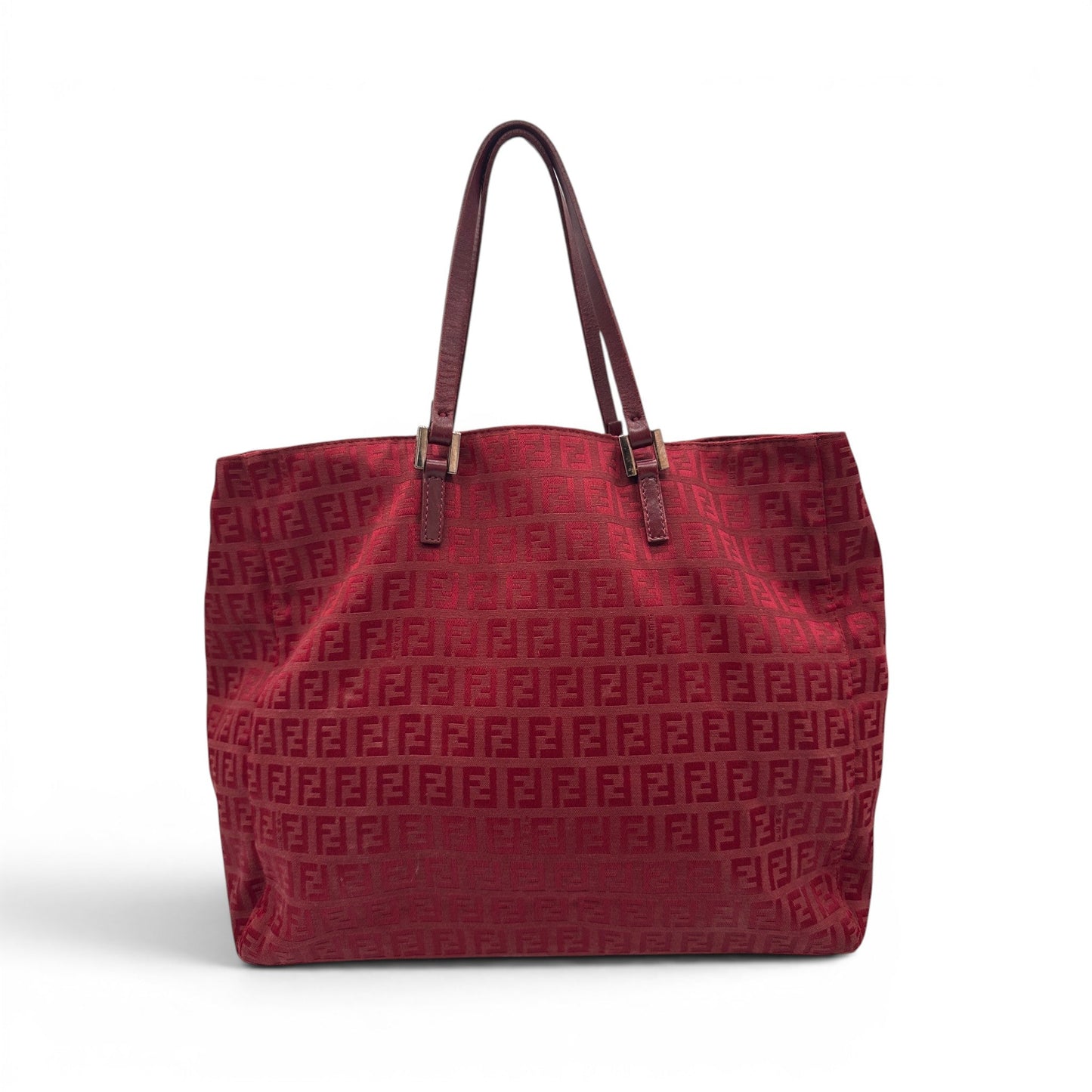 Vintage Fendi Red Zucchino Tote Shoulder Bag - Thanks it's Vintage