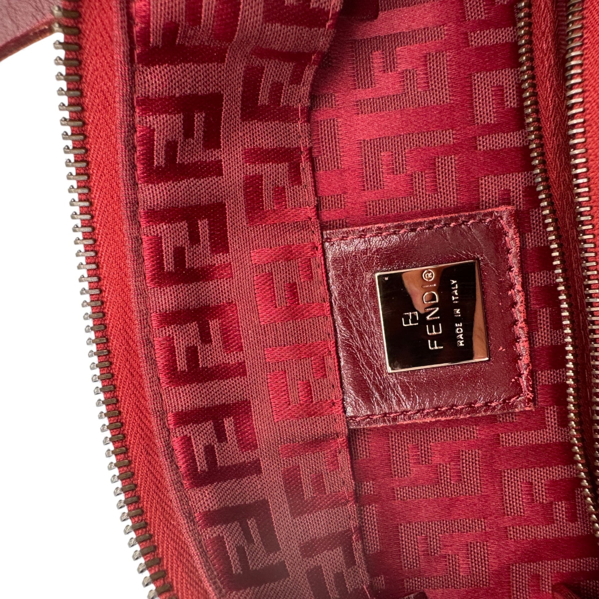 Vintage Fendi Red Zucchino Tote Shoulder Bag - Thanks it's Vintage