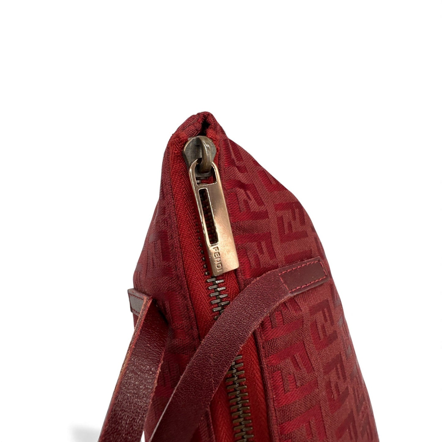 Vintage Fendi Red Zucchino Tote Shoulder Bag - Thanks it's Vintage