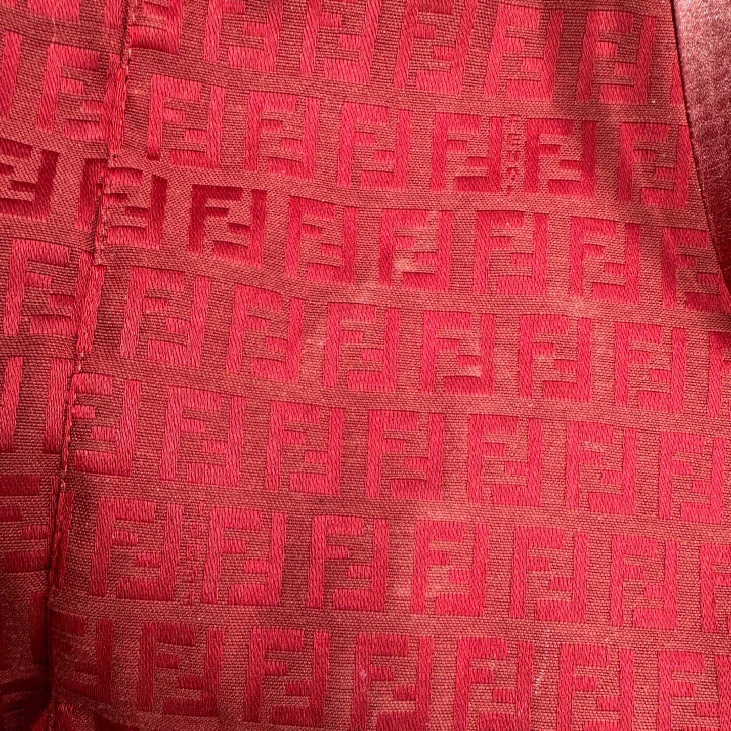 Vintage Fendi Red Zucchino Tote Shoulder Bag - Thanks it's Vintage