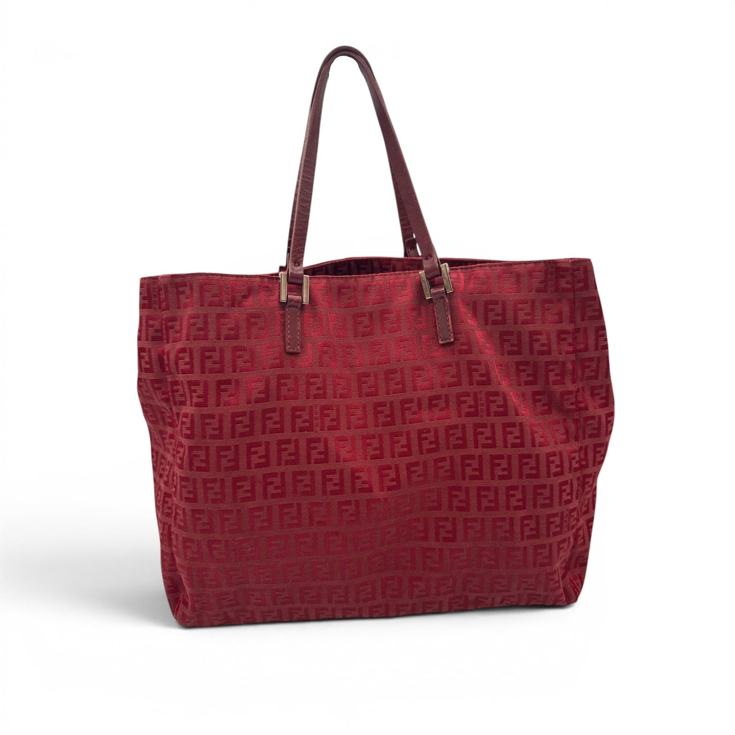 Vintage Fendi Red Zucchino Tote Shoulder Bag - Thanks it's Vintage